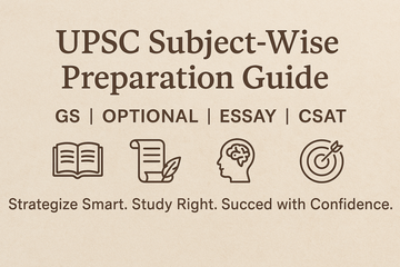 UPSC Subject-Wise Preparation Guide: GS, Optional, Essay, CSAT