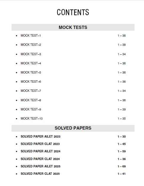 CLAT | AILET 2026 : 10 Mock Tests with Detailed Solutions | Includes 2023- 2025 Solved Papers By Priya Jain