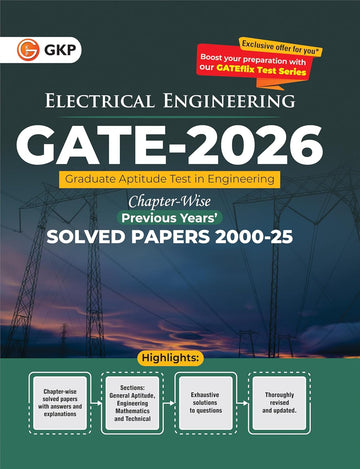 GATE 2026 : Electrical Engineering 26 Years Chapter-wise Previous Years Solved Papers (2000 to 2025) | Solved Papers with Answer & Explanation