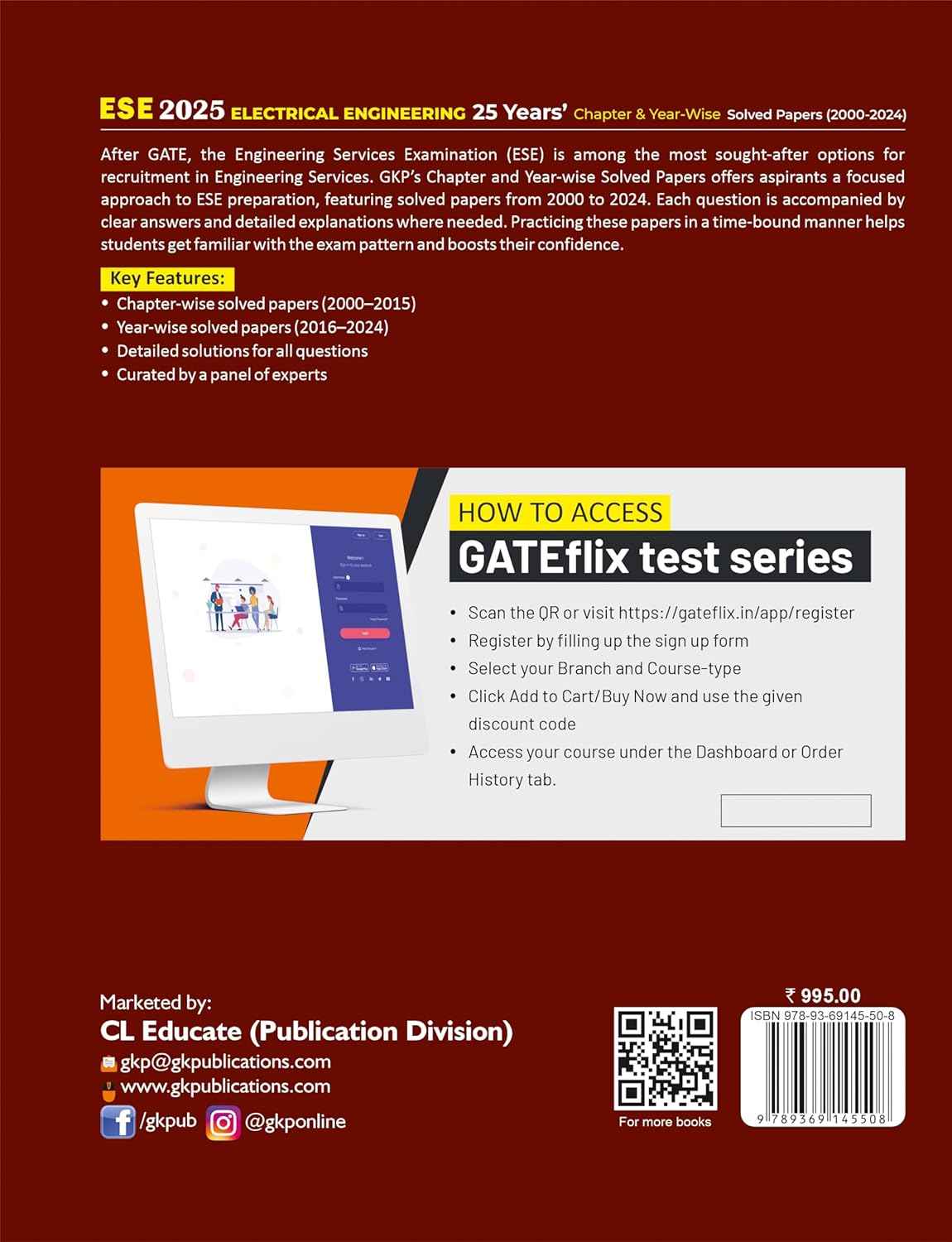 UPSC-ESE 2025: Electrical Engineering Solved Papers | 25 Years Chapter & Year Wise Solved Papers 2000–2024 | Perfect for GATE-EE, State Engg. Services, UPPSC-AE & Similar