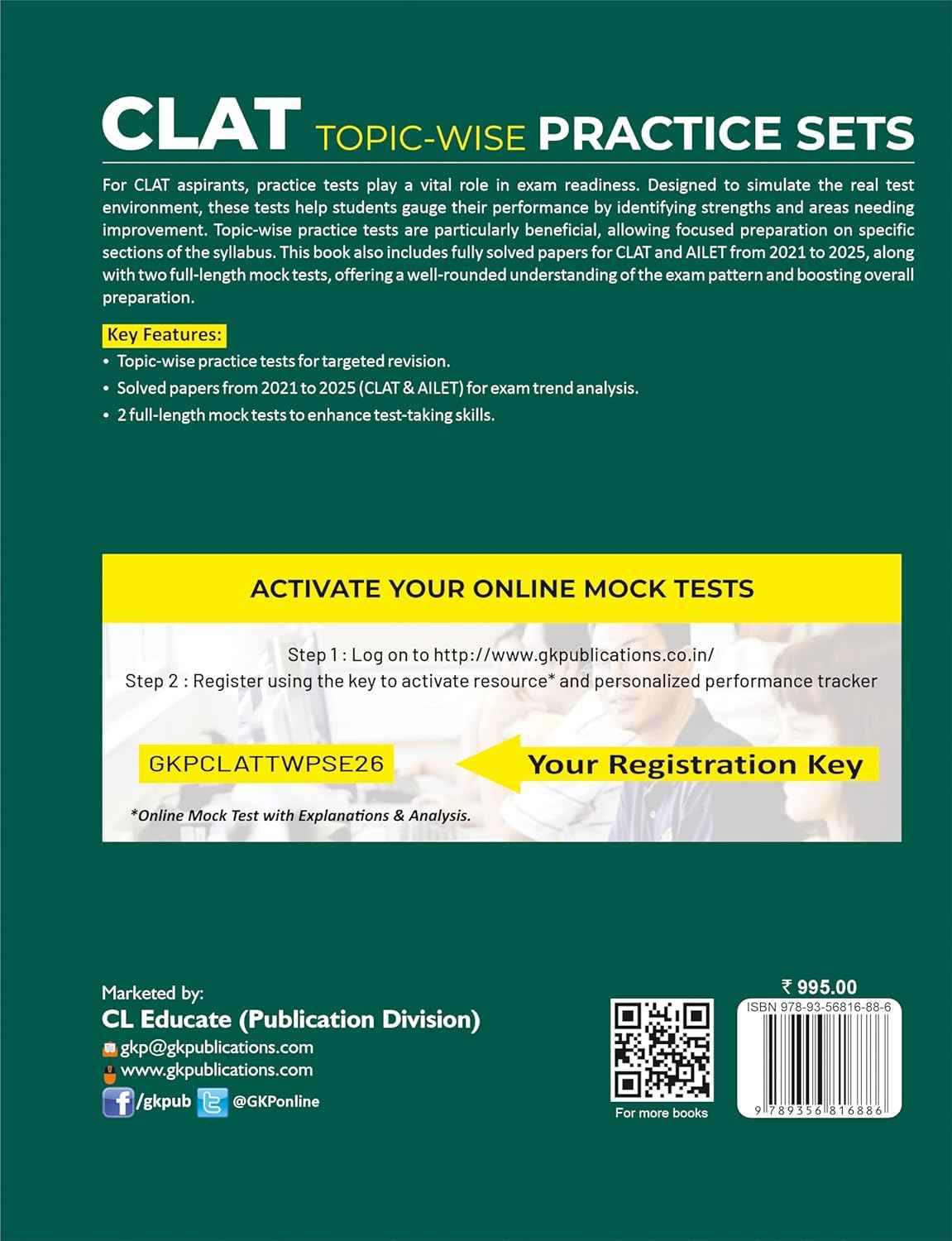 CLAT 2026 : Topic-wise Practice Sets | Includes 2 Mock Test & (CLAT | AILET) Solved Papers (2021 to 2025) by Gautam Puri