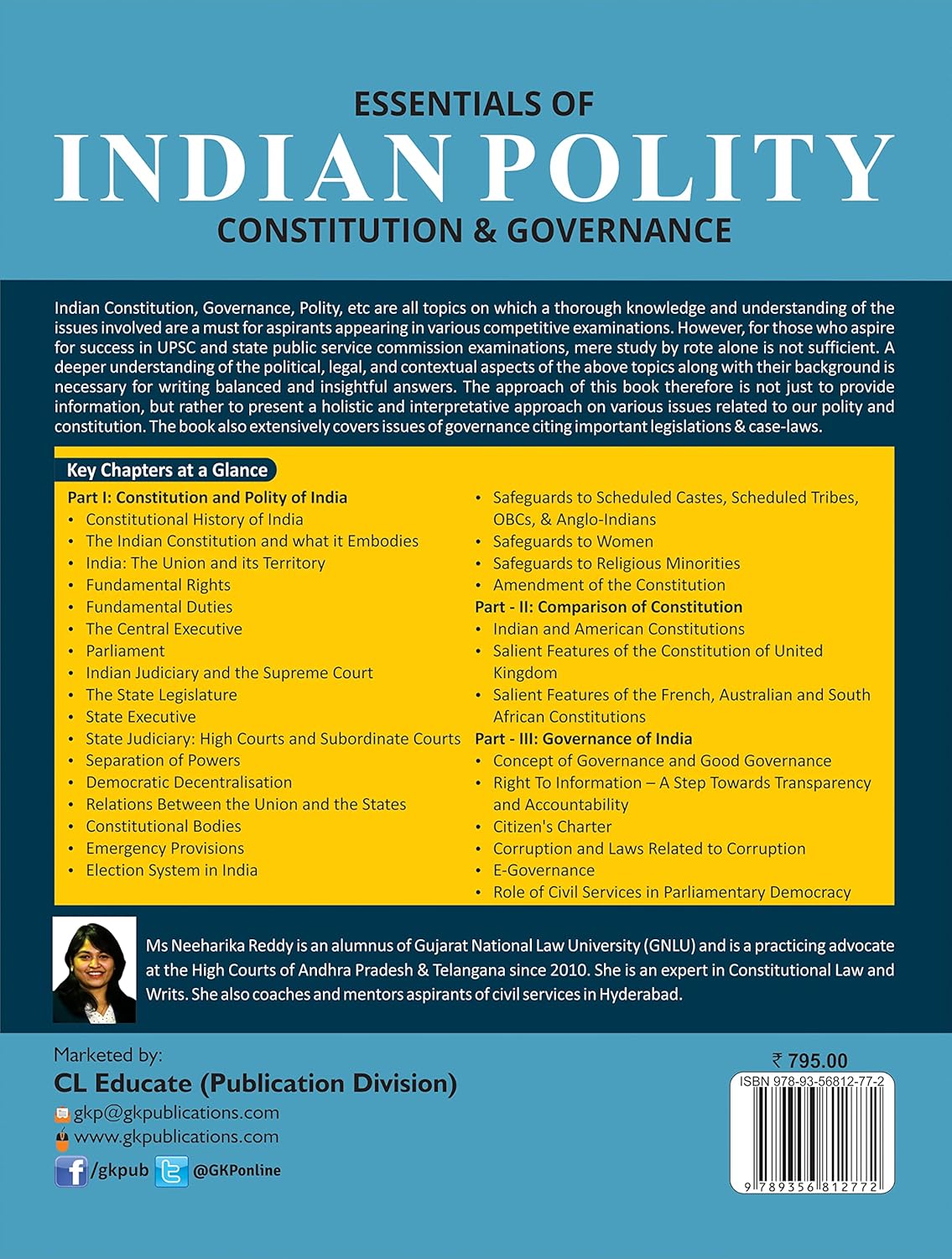 UPSC: Essentials of Indian Polity - Constitution & Governance | For UPSC & State Civil Services & Other Competitive Exams | By Neeharika Reddy | Crack UPSC Series