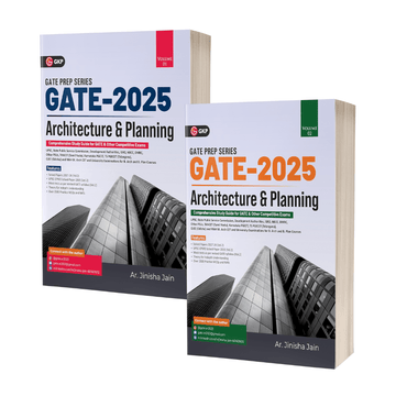 GATE 2025: Architecture & Planning Volume 1 & 2 by Ar. Jinisha Jain (Combo Set of 2 Books)
