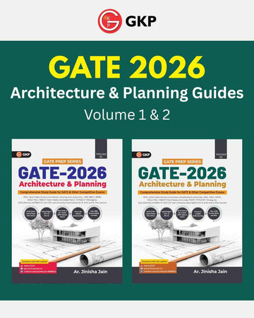 GATE 2026 : Architecture & Planning Study Guides – Volume 1 & 2 | Set of 2 Guides by Jinisha Jain for GATE, UPSC, PSU & M.Arch Entrance Exams