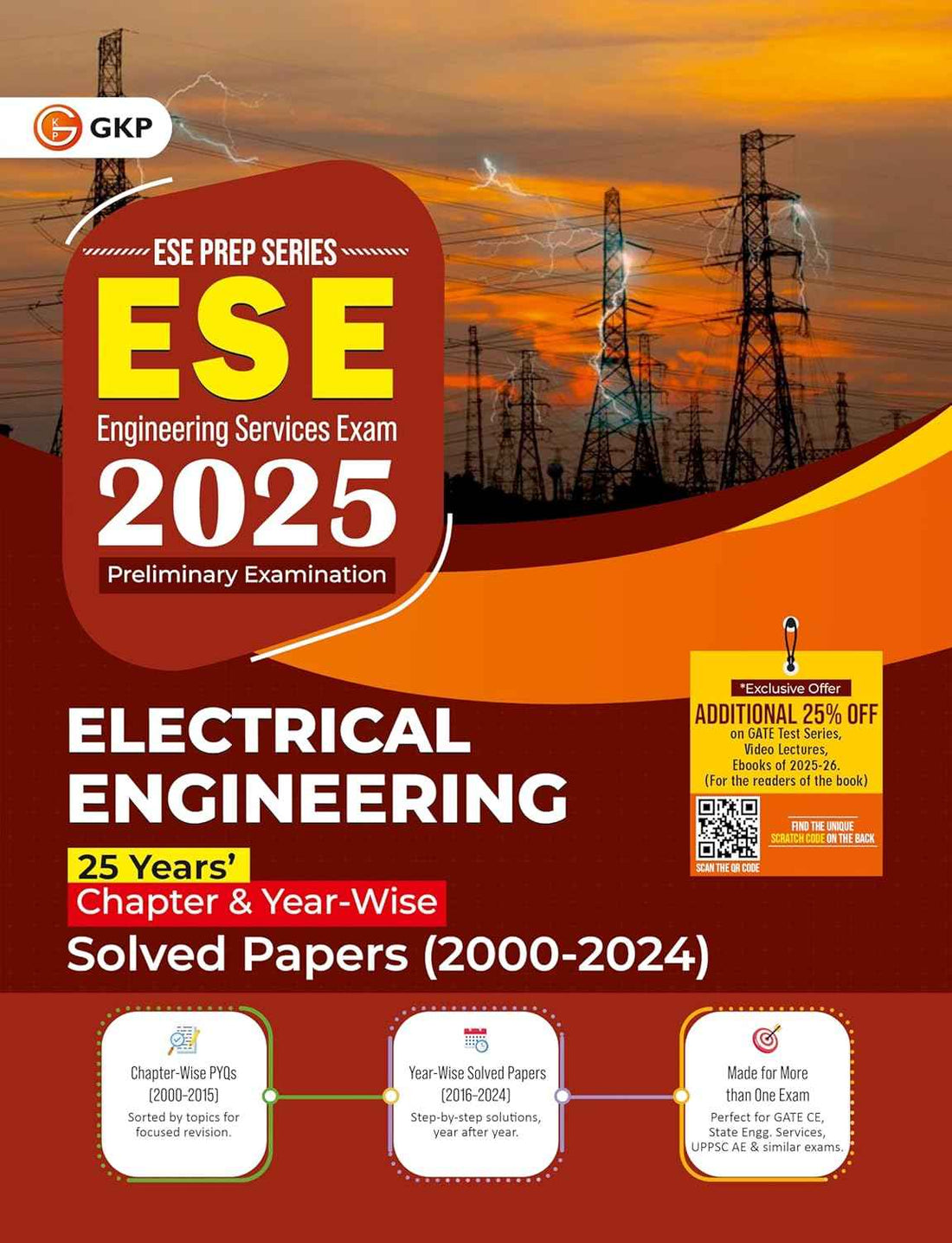 UPSC-ESE 2025: Electrical Engineering Solved Papers | 25 Years Chapter & Year Wise Solved Papers 2000–2024 | Perfect for GATE-EE, State Engg. Services, UPPSC-AE & Similar