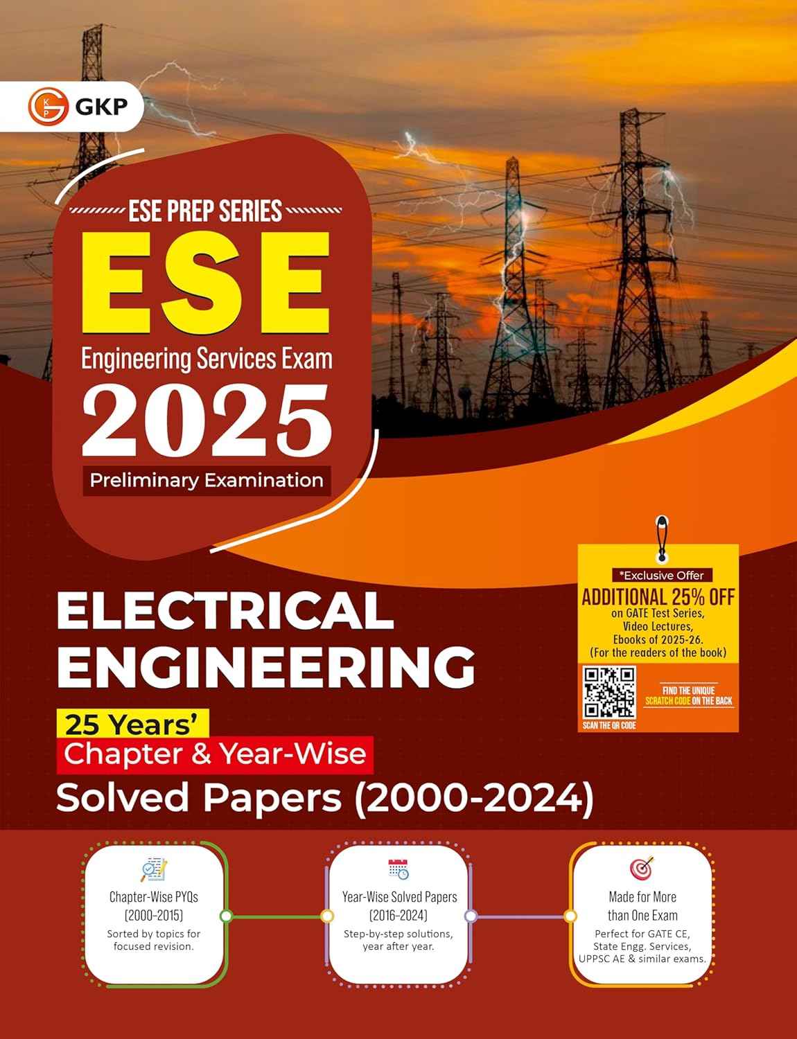UPSC-ESE 2025: Electrical Engineering Solved Papers | 25 Years Chapter & Year Wise Solved Papers 2000–2024 | Perfect for GATE-EE, State Engg. Services, UPPSC-AE & Similar