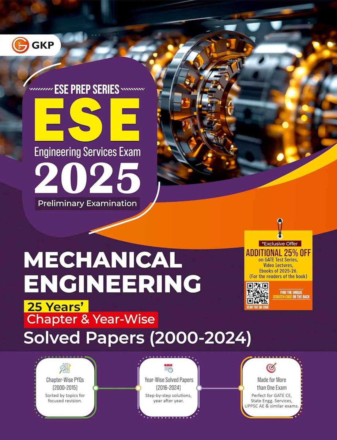 UPSC-ESE 2025: Mechanical Engineering Solved Papers - 25 Years Chapter/Year Wise Solved Papers (2000–2024) | Perfect for GATE-ME, State Engg. Services, UPPSC-AE & Similar