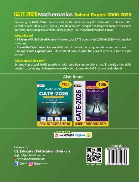 GATE 2026 : Mathematics - Solved Papers 2000-2025