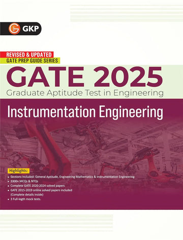 GKP GATE 2025 : Instrumentation Engineering - Guide (Includes Solved papers 2020-24 & 3 Mock tests)