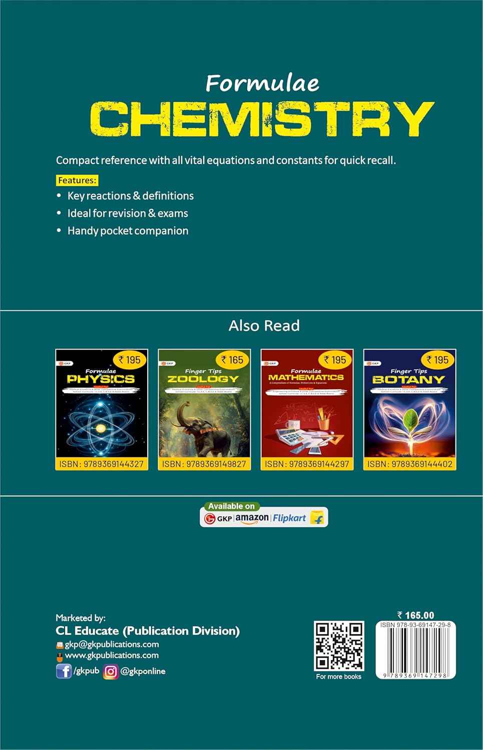 GKP Formulae Chemistry : A Compendium of Formulae, Definitions and Equations