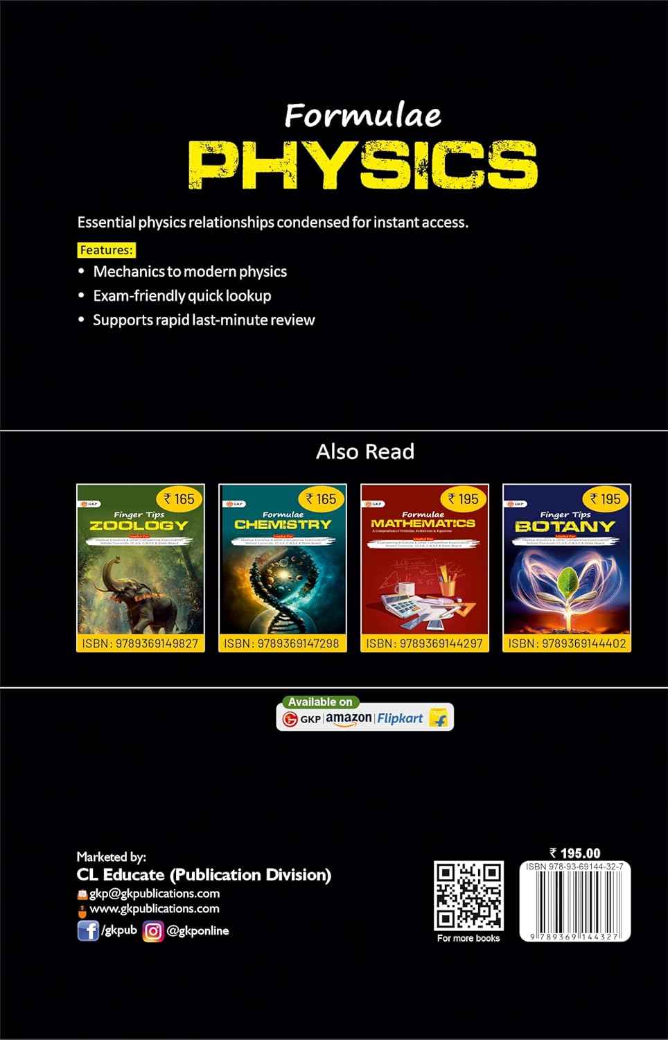 GKP Formulae Physics : A Compendium of Formulae, Definitions and Equations