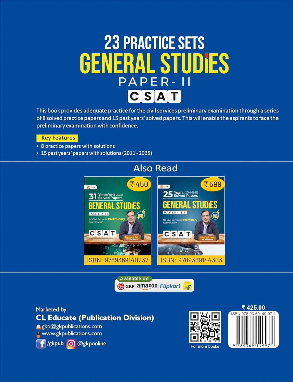 GKP UPSC 2026 : General Studies Paper II (CSAT) : 23 Practice Sets