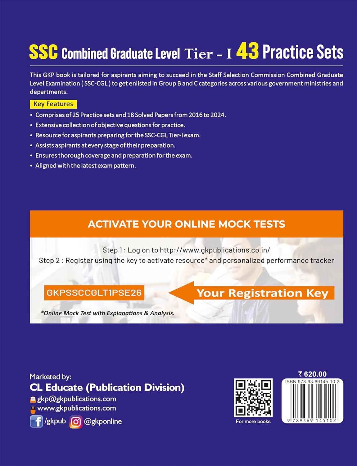 SSC 2026 : CGL Tier I - 43 Practice Sets| Solved Papers 2016-24|