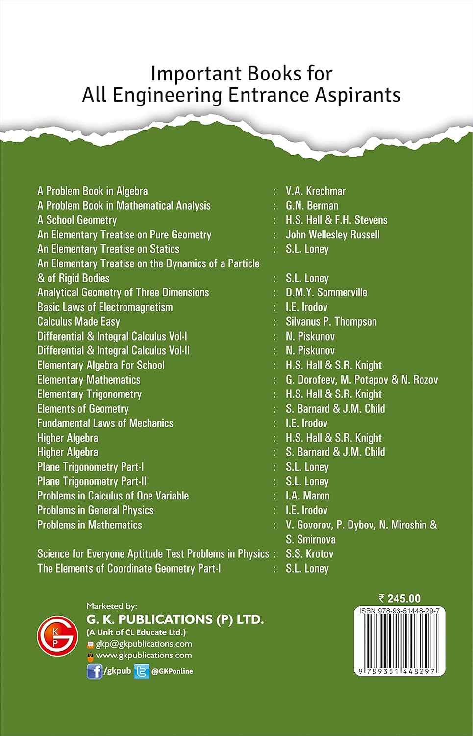 Dynamics of a Particle and of Rigid Bodies (Metric Edition) by S.L. Loney | Ideal for JEE, SAT, GRE & Engineering Exams