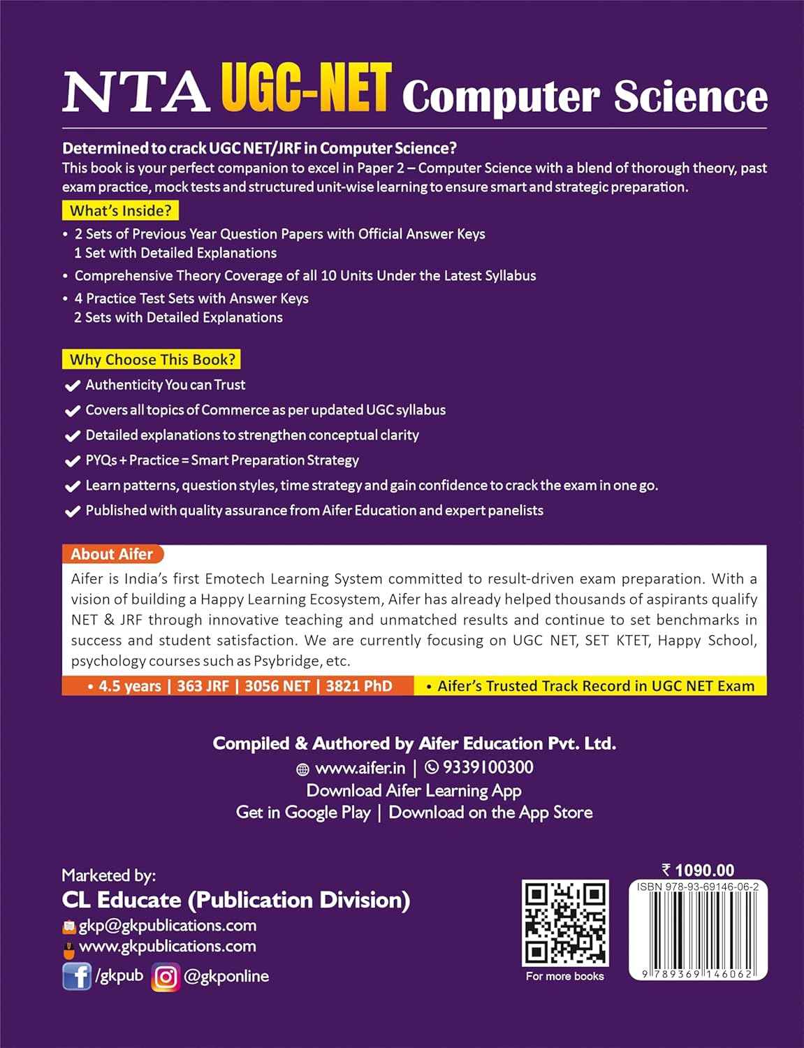 NTA UGC-NET 2025-26: Computer Science | Complete Guide Book for Paper-2 | Updated Theory & Practice Questions | Includes 2 Sets of PYQ & 4 Practice Test Sets with Answer Keys | By Aifer Education