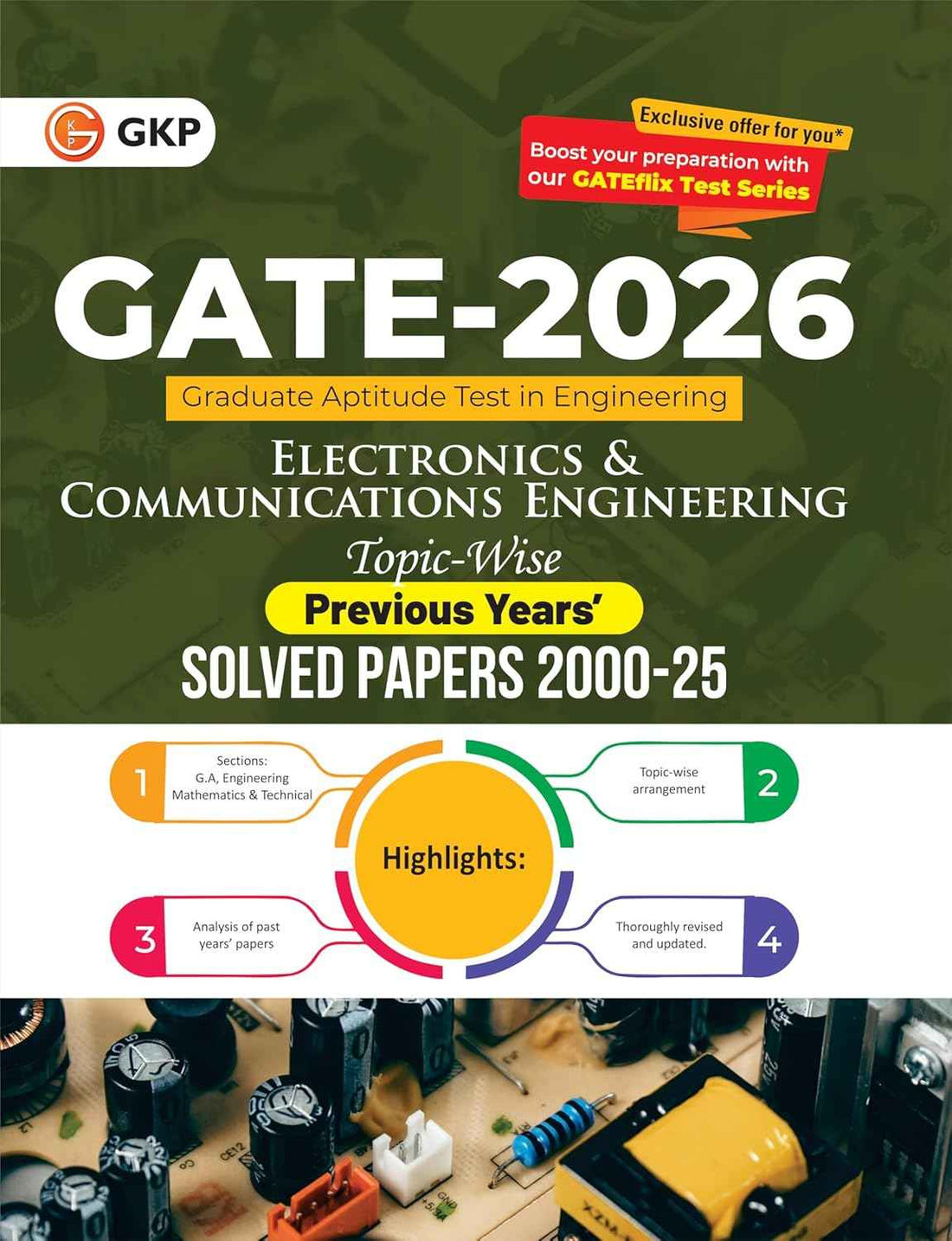 GATE 2026 : Electronics & Communication Engineering 26 Years Topic-wise Previous Years Solved Papers (2000 to 2025) | Solved Papers with Answer & Explanation