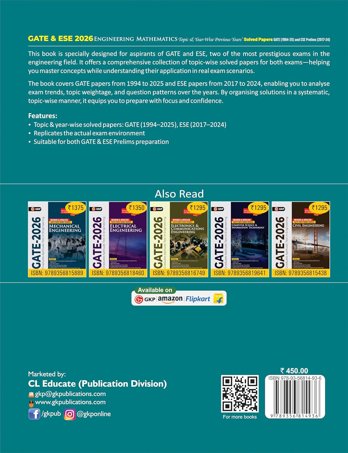 GATE & ESE Prelim 2026 : Engineering Mathematics - Topic-wise Previous Solved Papers