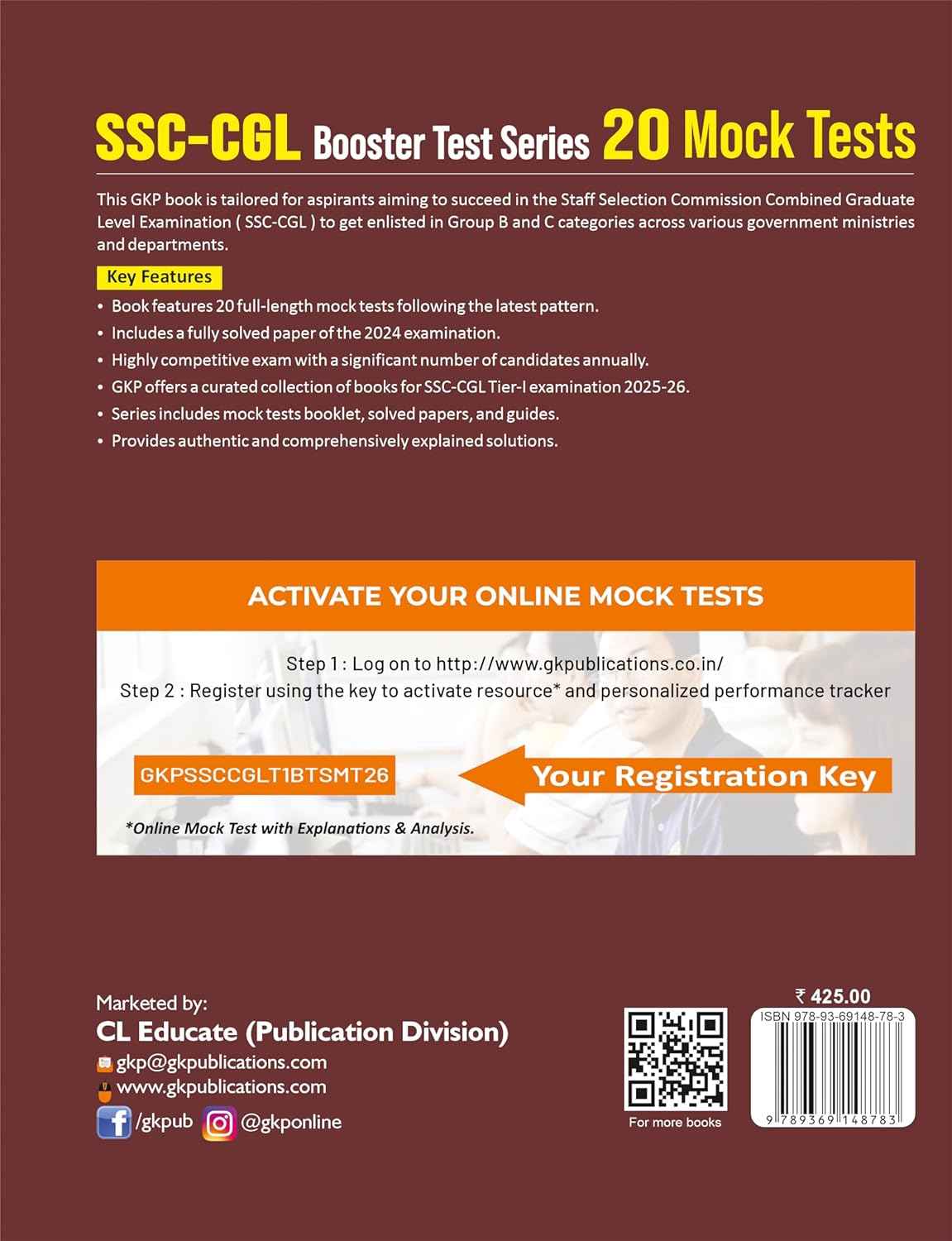 SSC 2026 : CGL Tier I - Booster Test Series - 20 Mock Tests| Solved Papers 2024 Exam