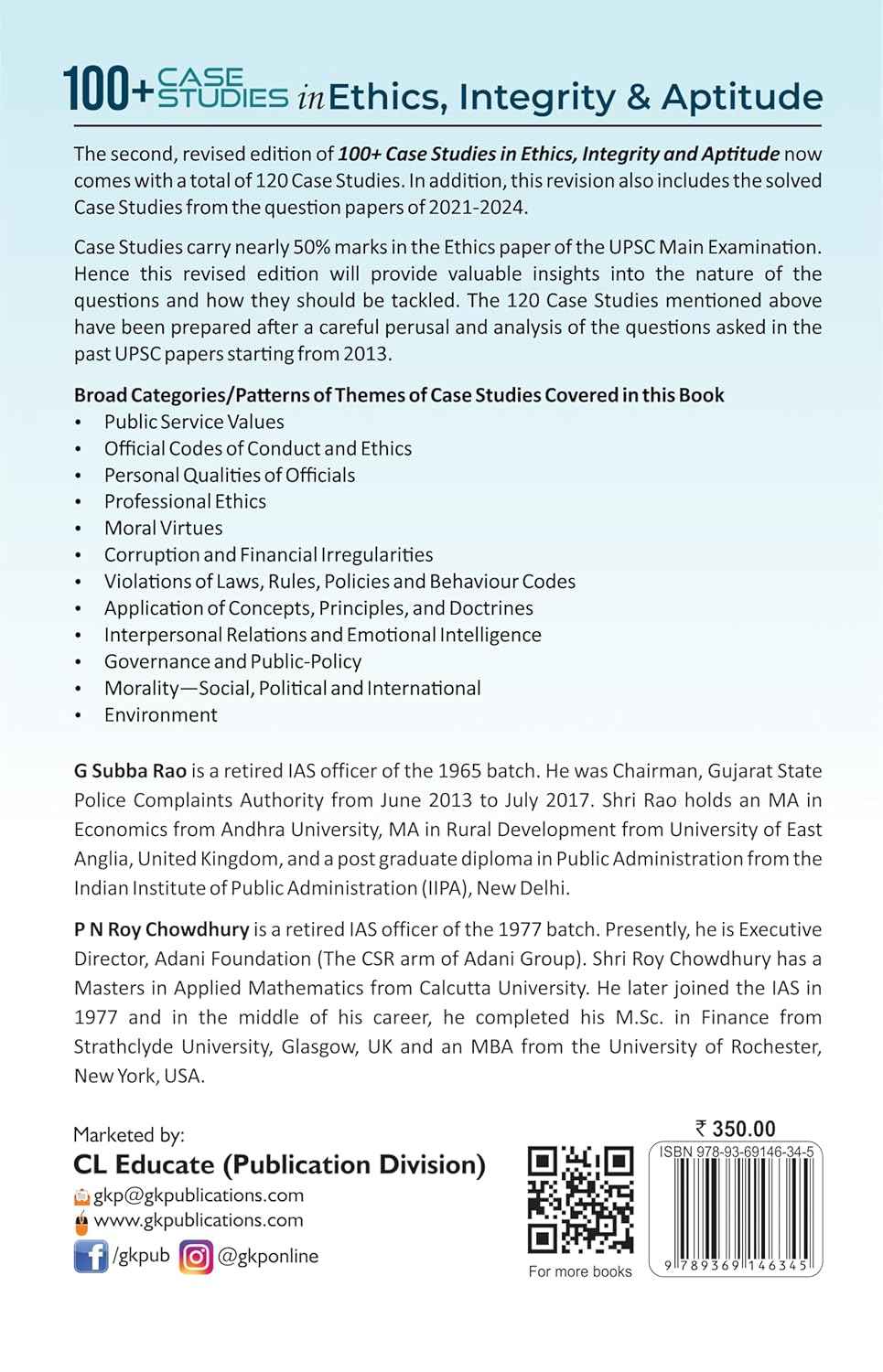 GKP UPSC 2026 : 100+ Case Studies in Ethics, Integrity and Aptitude 2ed