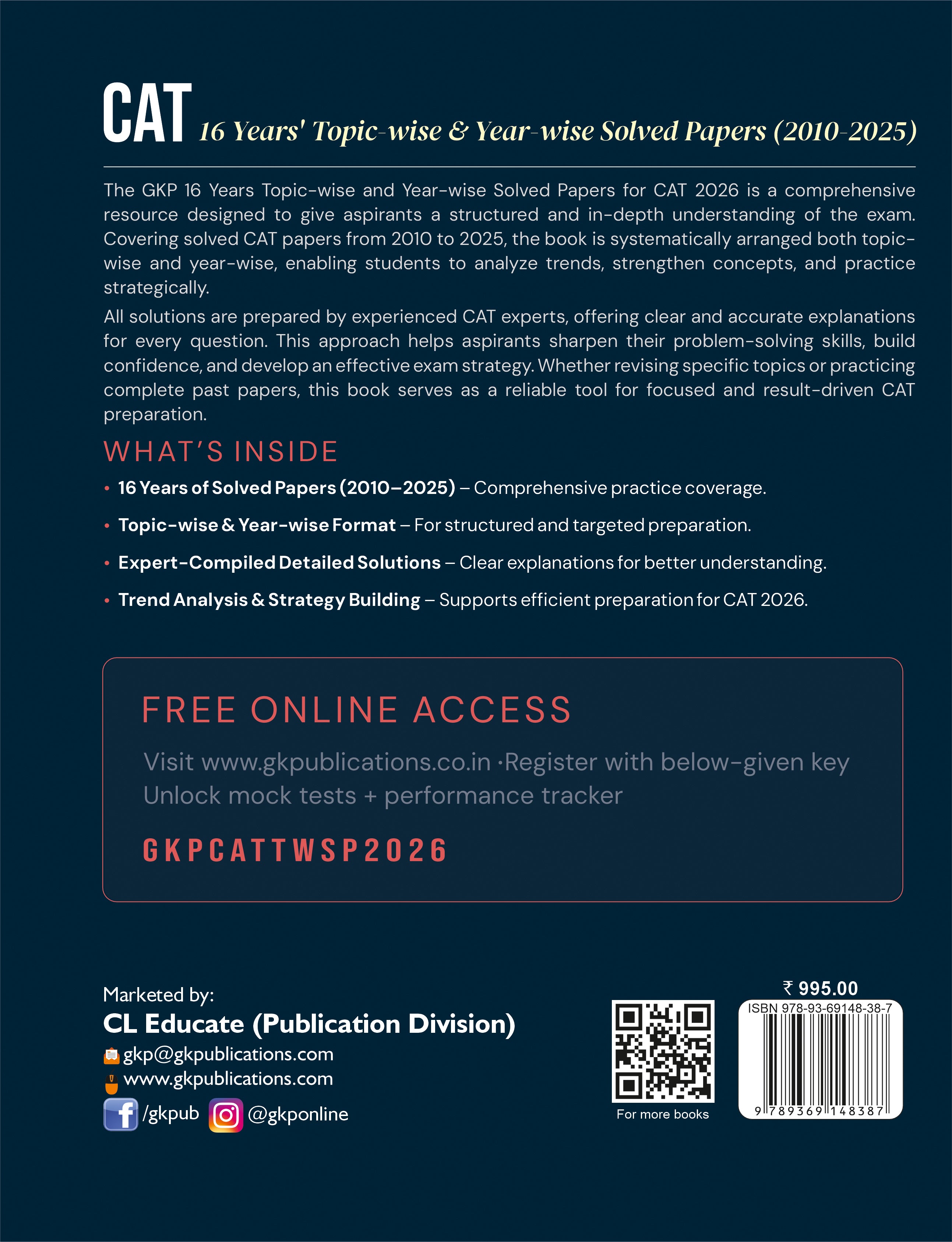 CAT 2026 Solved Papers (2010-2025) by Gautam Puri | 16 Years Topicwise & Yearwise VARC, DILR, QA | Detailed Solutions, Trend Analysis & Strategy Building | CAT Exam Prep Papers