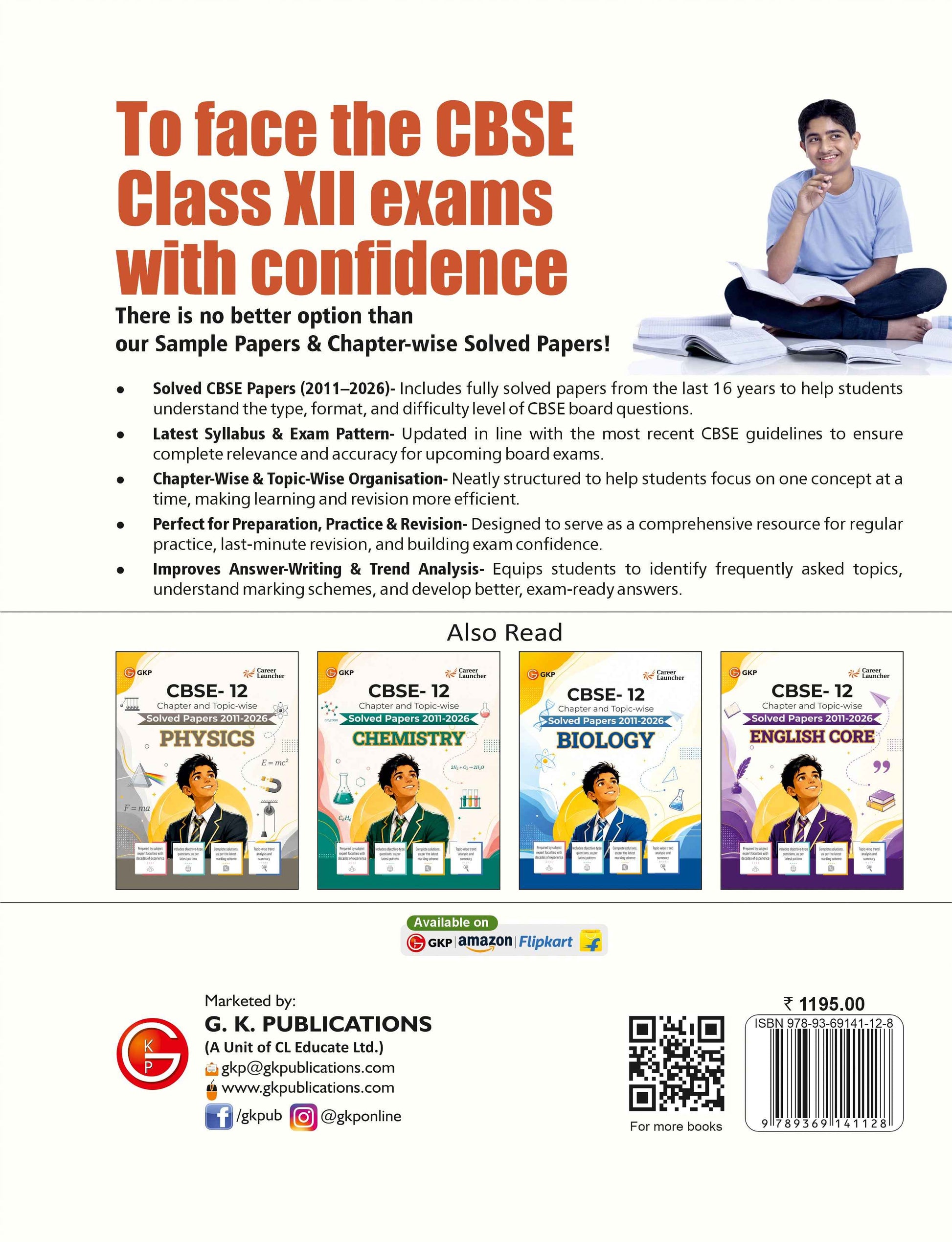 CBSE Class XII 2027 : Chapter and Topic-wise Solved Papers 2011 - 2026 : PCBE (Physics  Chemistry  Biology & English Core)