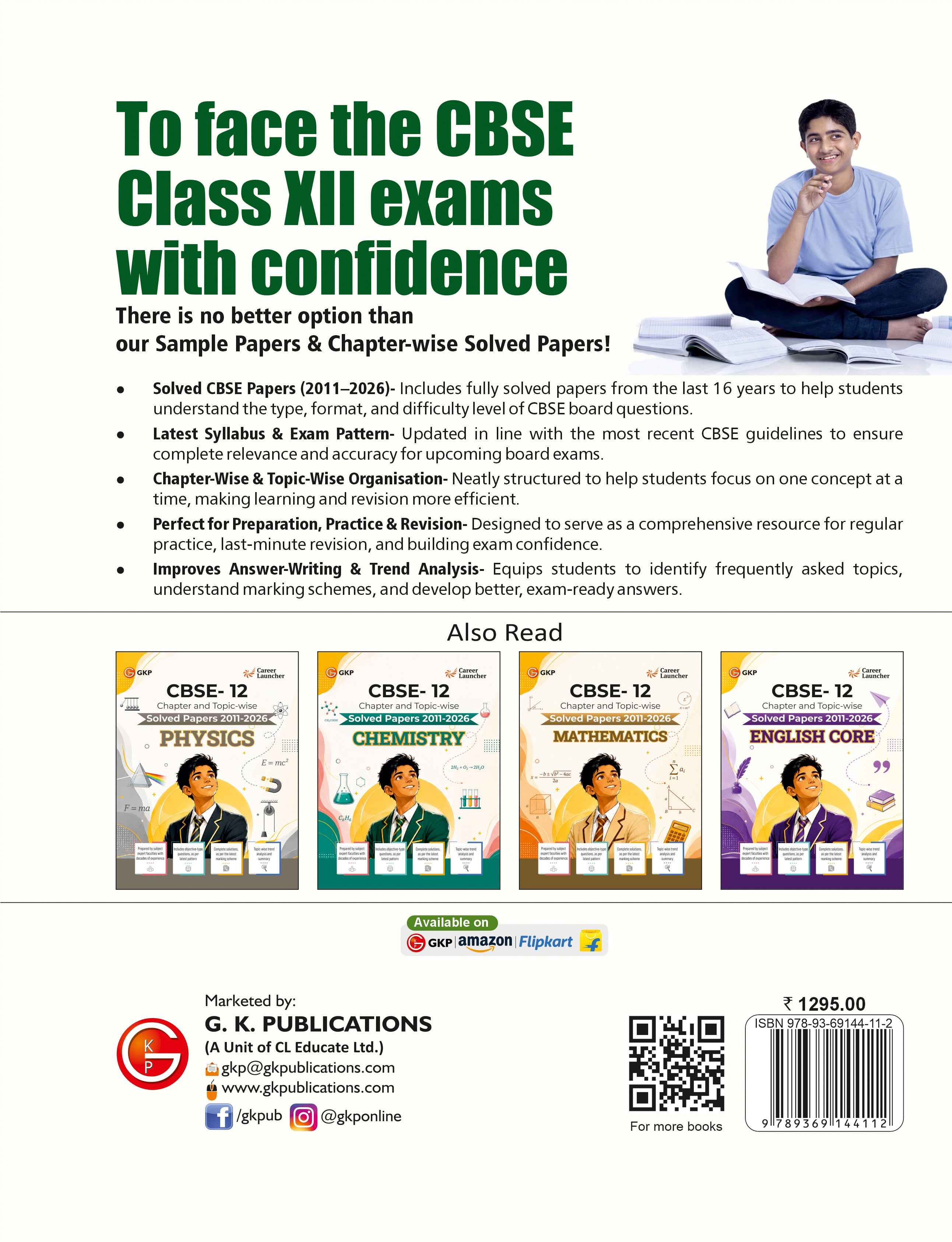 CBSE Class XII 2027 : Chapter and Topic-wise Solved Papers 2011 - 2026 : PCME (Physics  Chemistry  Mathematics & English Core)