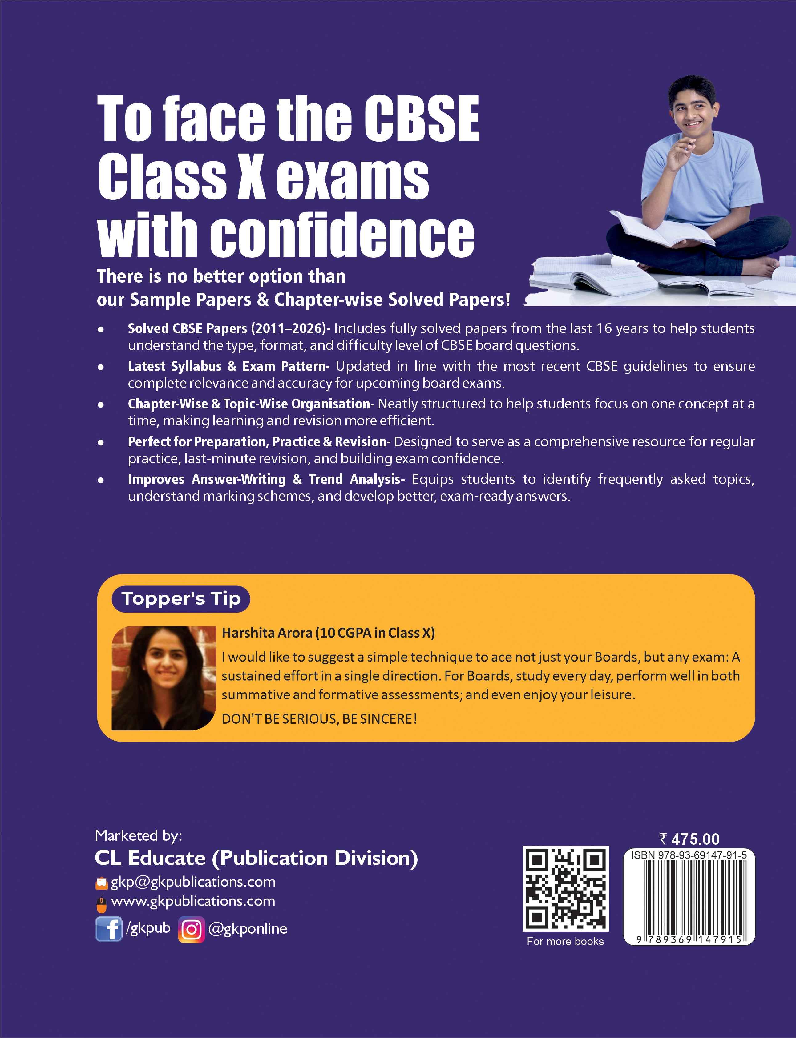 CBSE Class-10 English Solved Papers 2011-2026 | Chapter & Topic-wise Language & Literature | 15 Years Exam PYQs with Answer Keys & Detailed Explanations | CBSE English 10th Board Exam Prep - GK Publications