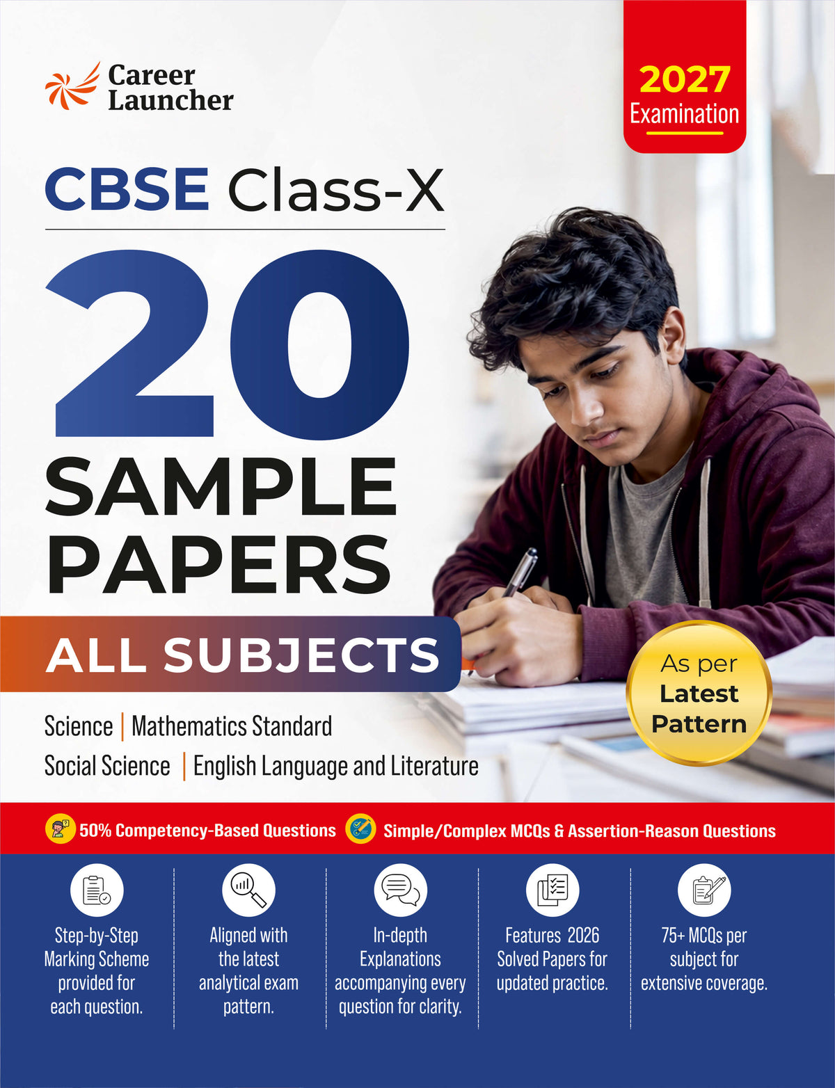 CBSE Class-10 2027: All Subjects 20 Sample Papers | Science, Mathematics, Social-Science & English | Includes 2026 PYQ Solved Paper | CBSE 10th Board Exam Prep