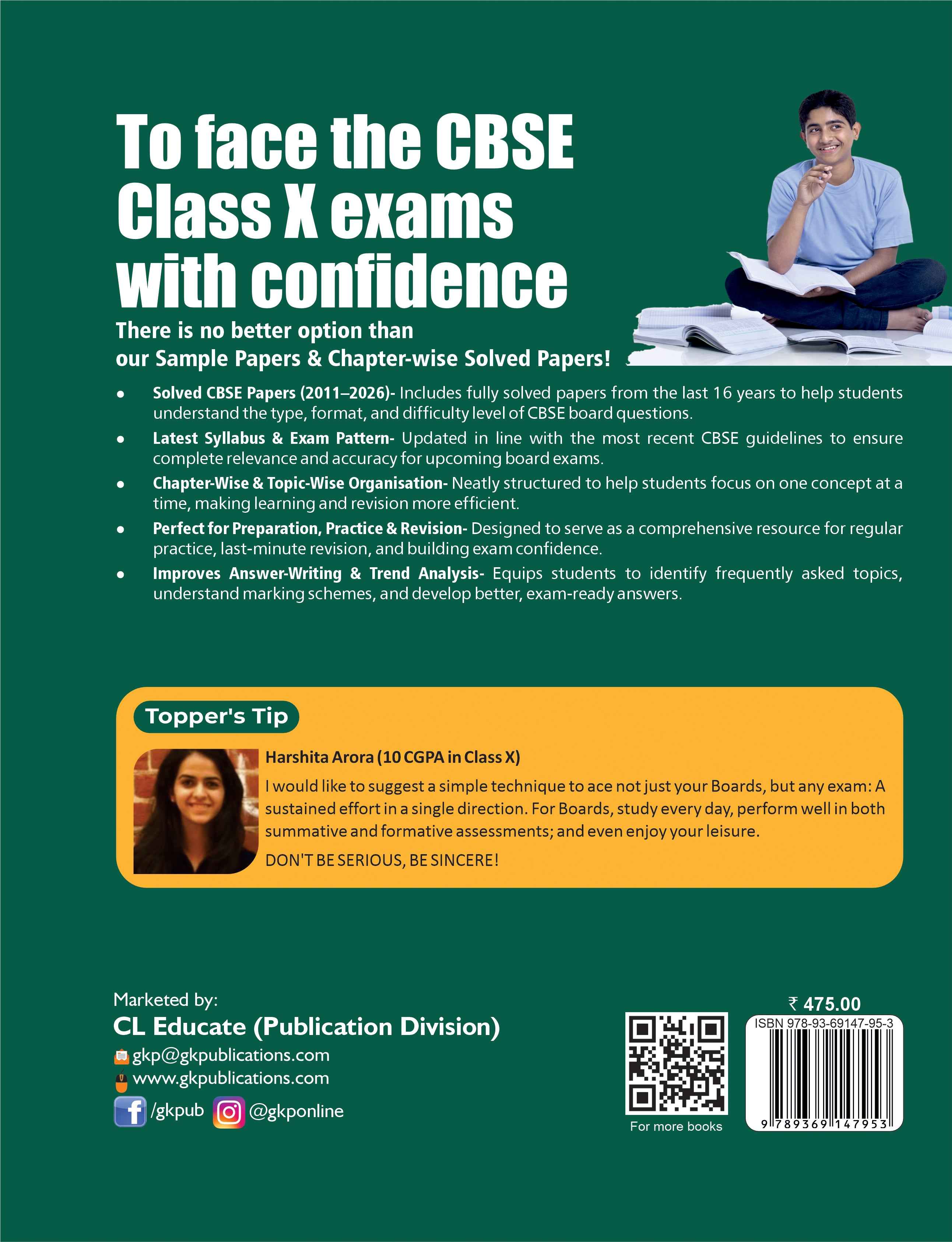 CBSE Class X 2027 : Chapter and Topic-wise Solved Papers 2011 - 2026 : Science - GK Publications