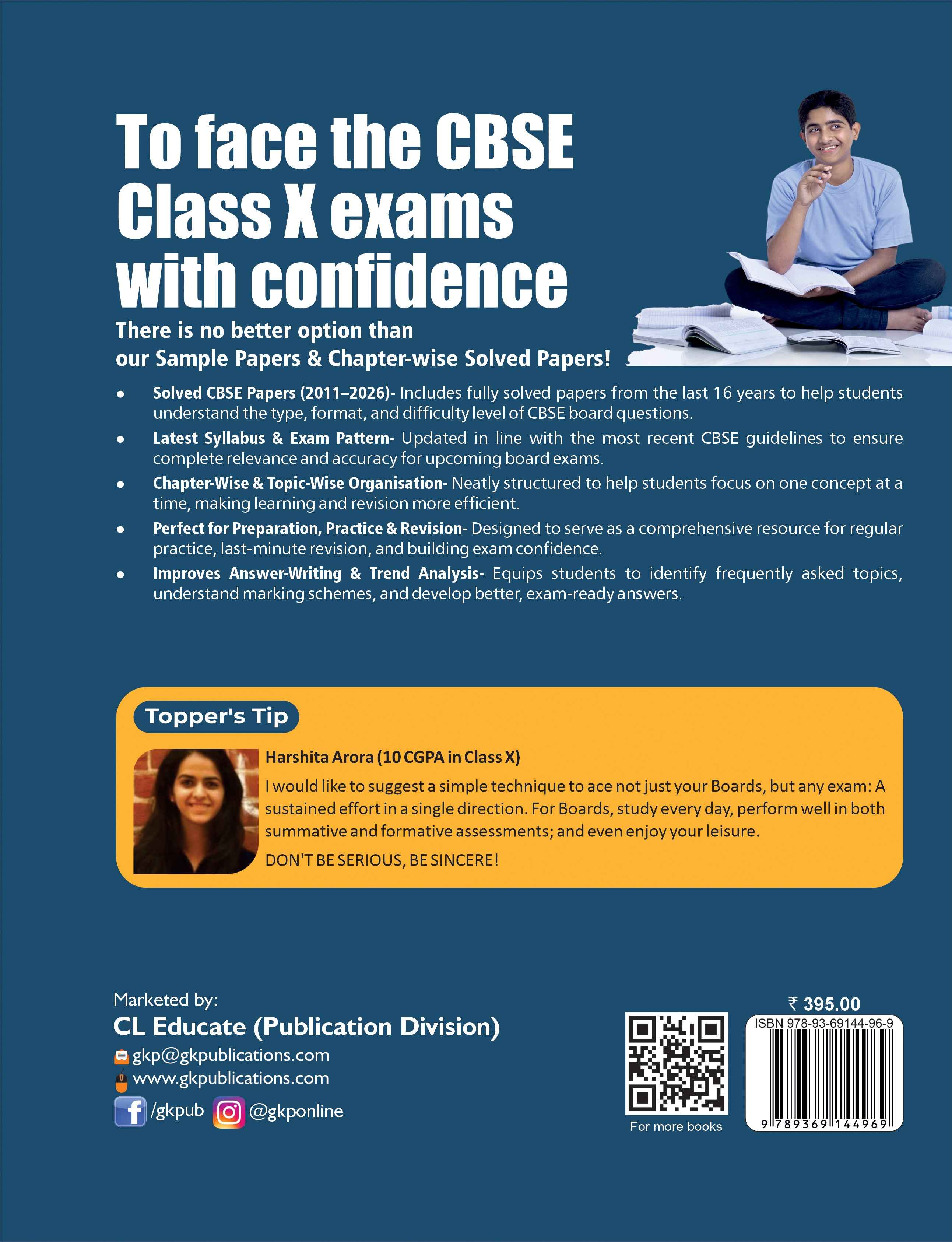 CBSE Class-10 Social Science Solved Papers 2011-2026 | 15 Years Chapter & Topic-wise PYQs with Answer Keys & Detailed Explanations | CBSE Social Science 10th Board Exam Prep - GK Publications