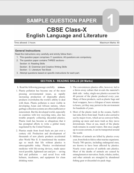 CBSE Class-10 2027: All Subjects 20 Sample Papers | Science, Mathematics, Social-Science & English | Includes 2026 PYQ Solved Paper | CBSE 10th Board Exam Prep
