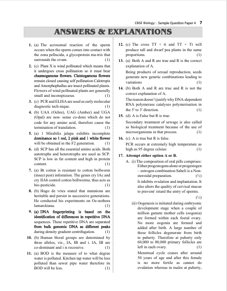 CBSE Class 12 PCBE Sample Papers 2027 : Physics, Chemistry, Biology & English Core – table of contents, page 6