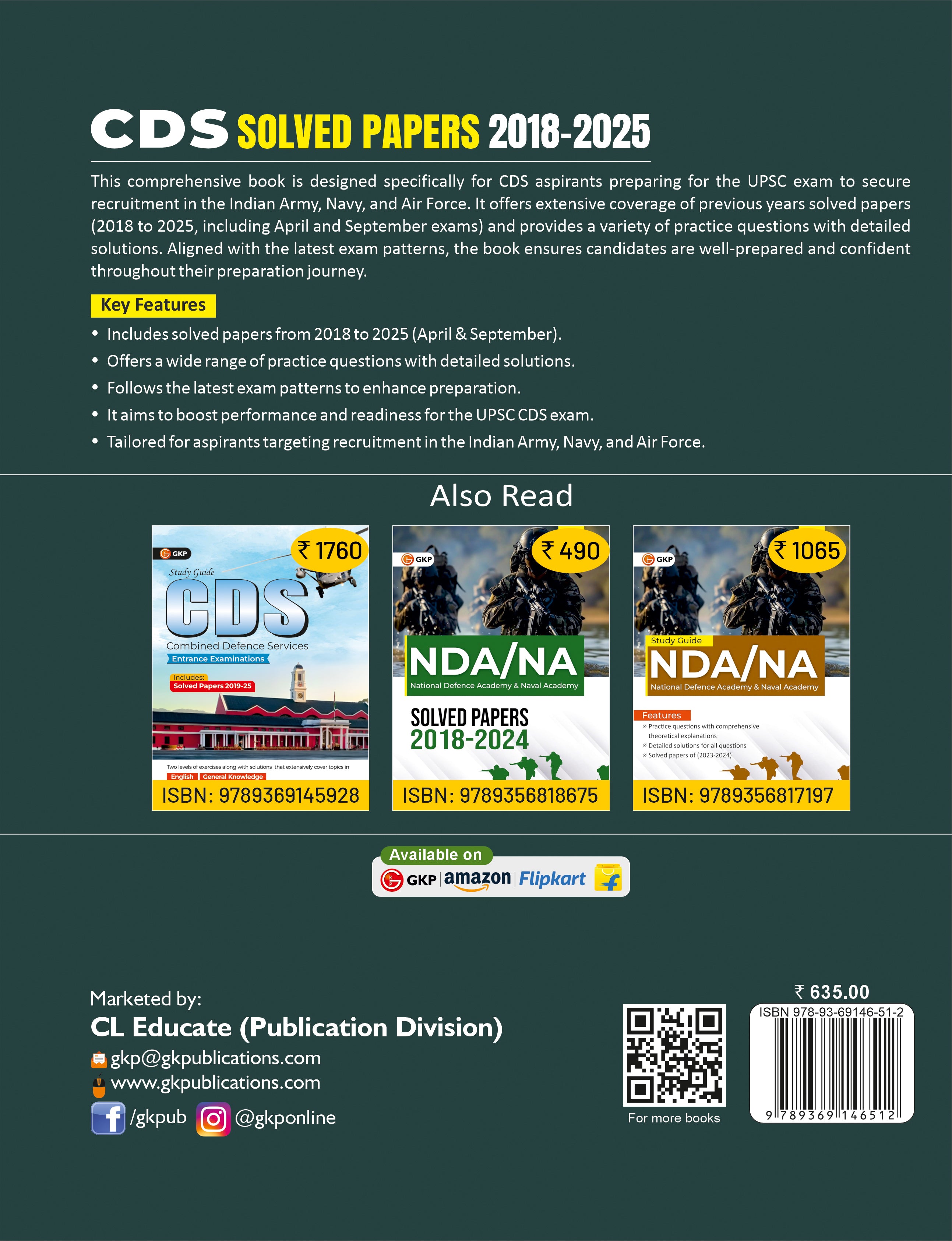 CDS 2026: Previous Year Solved Papers of 2018 to 2024 | Detailed Solutions & Organised Year-wise PYQs Papers | Combined Defence Services Exam Prep