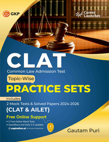 CLAT-UG 2027 Topic-wise Practice Paper Sets by Gautam Puri | Includes 2 Full-Length Mock Test & (CLAT | AILET) Solved Papers (2024-2026) | Law Entrance Exam Prep - GK Publications