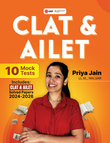 CLAT-UG & AILET 2027 Mock Tests by Priya Jain (LL.M NALSAR) - 10 Full Length Practice Papers with Detailed Solutions | Includes CLAT & AILET Solved Papers (2024-2026) | Law Entrance Exam Practice Prep