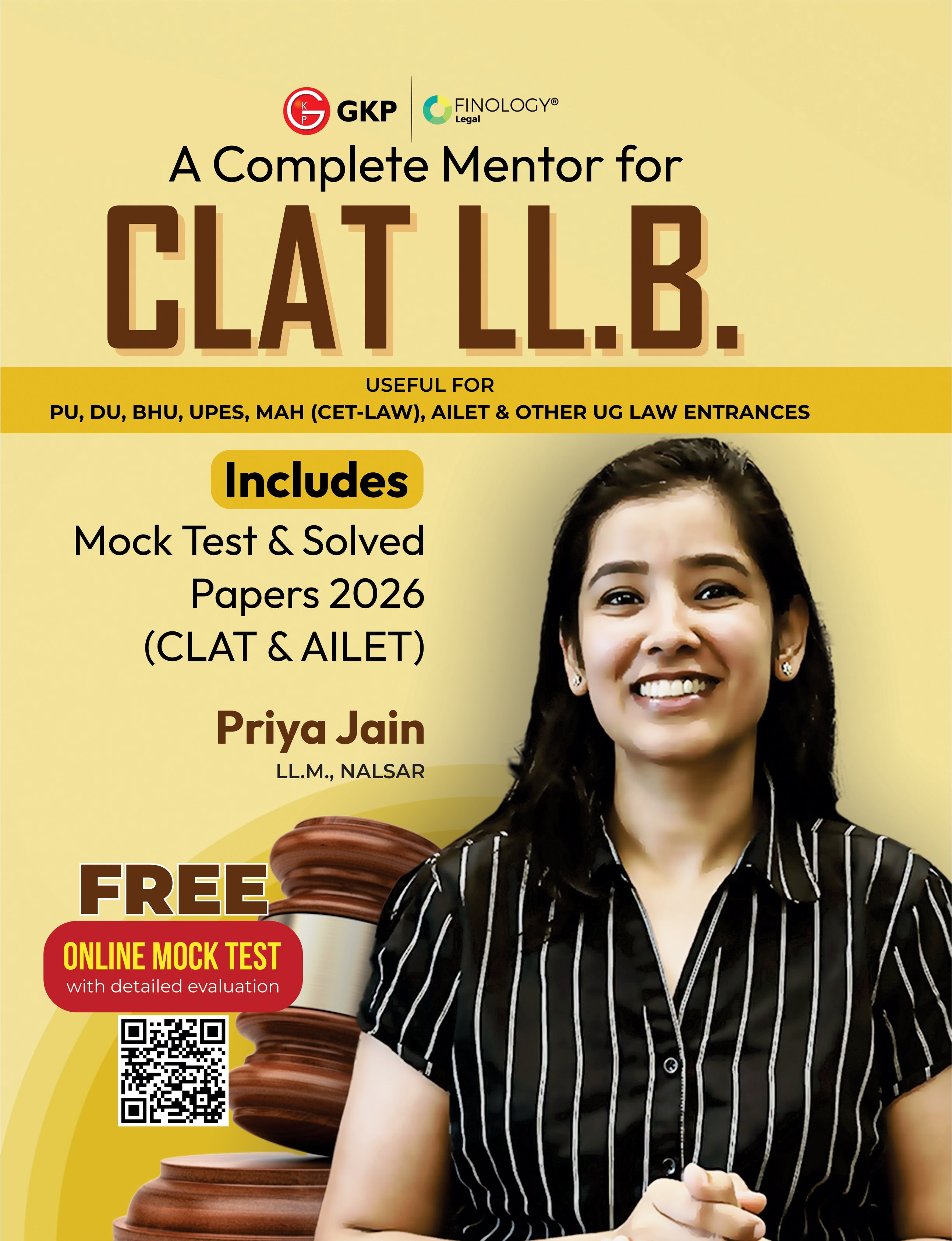 CLAT & AILET 2027 Preparation Book (LLB) | Complete Guide by Priya Jain | Fully Solved Papers of CLAT & AILET 2026 | Law Entrance Exam Book