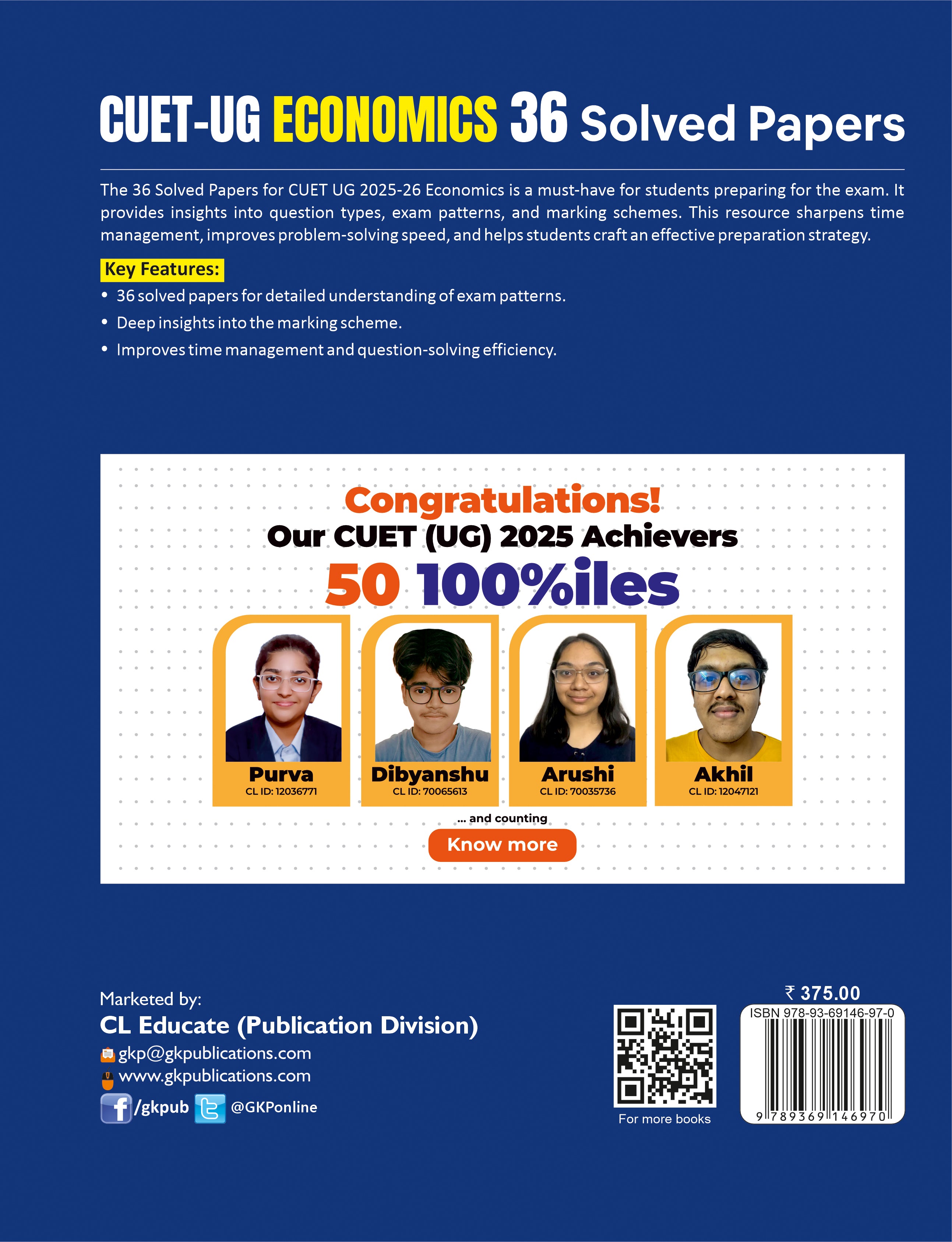 CUET UG 2025-26 : Economics - 36 Solved Papers