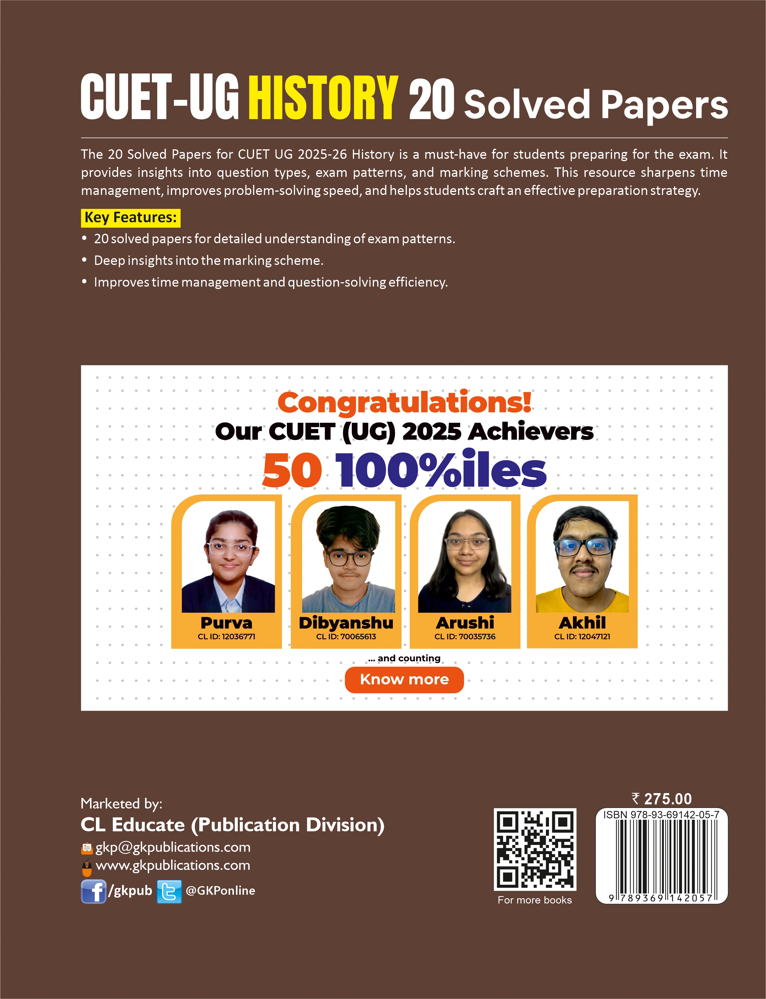 CUET UG 2025-26 : History - 20 Solved Papers