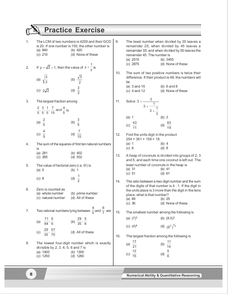 CUET-UG 2027: Numerical Ability & Quantitative Reasoning Study Guide | Formulas, Shortcut Methods & Calculation Techniques | General Test Prep Guide for DU, BHU, JNU, JNI, AMU | Career Launcher