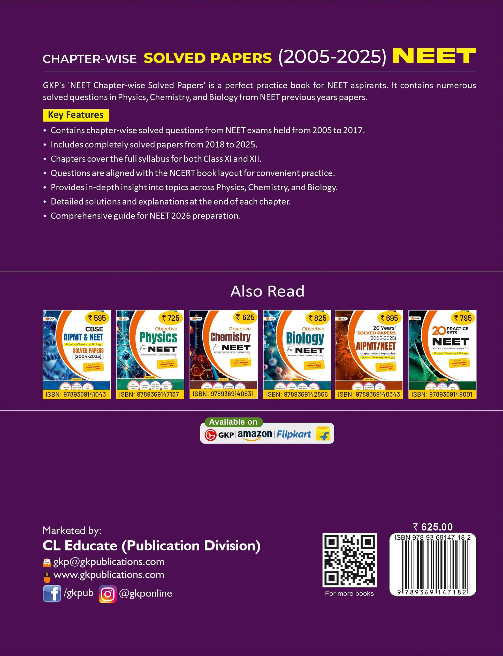NEET 2026: Class 11th-12th - Chapter-wise Solved Papers (2005-2025) | Physics, Chemistry & Biology | Includes 5000+ MCQs | Based on Latest NEET Syllabus by NMC
