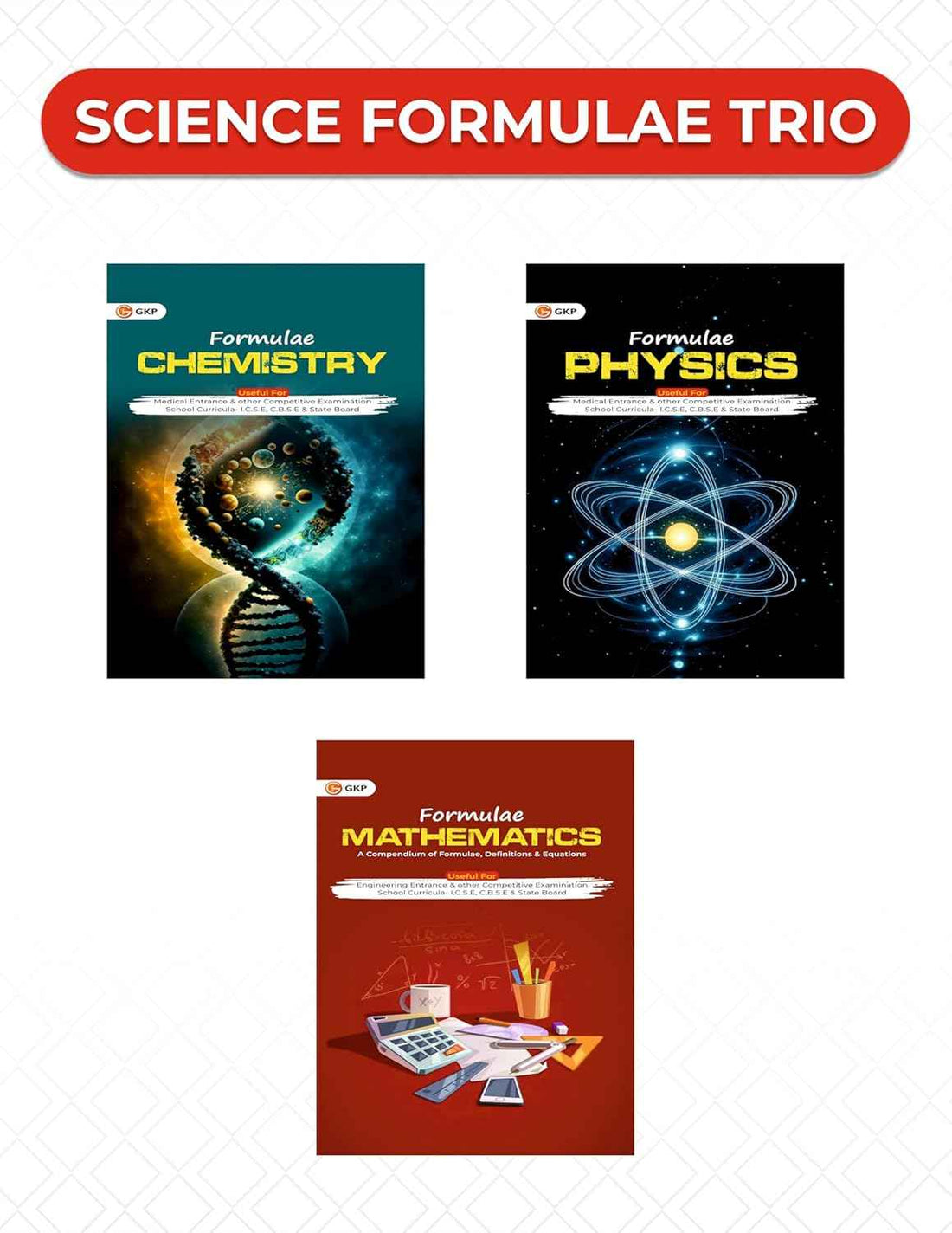 Complete Science & Mathematics Formulae Combo Quick Revision for JEE Main & Advanced, NEET, CBSE Class 11 & 12