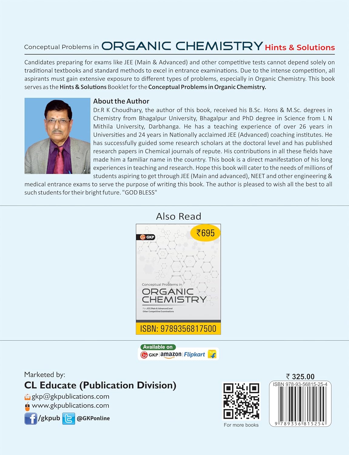 Conceptual Problems In Organic Chemistry (Hints and Solutions) for JEE Mains & Advanced | By Dr. R.K. Choudhary