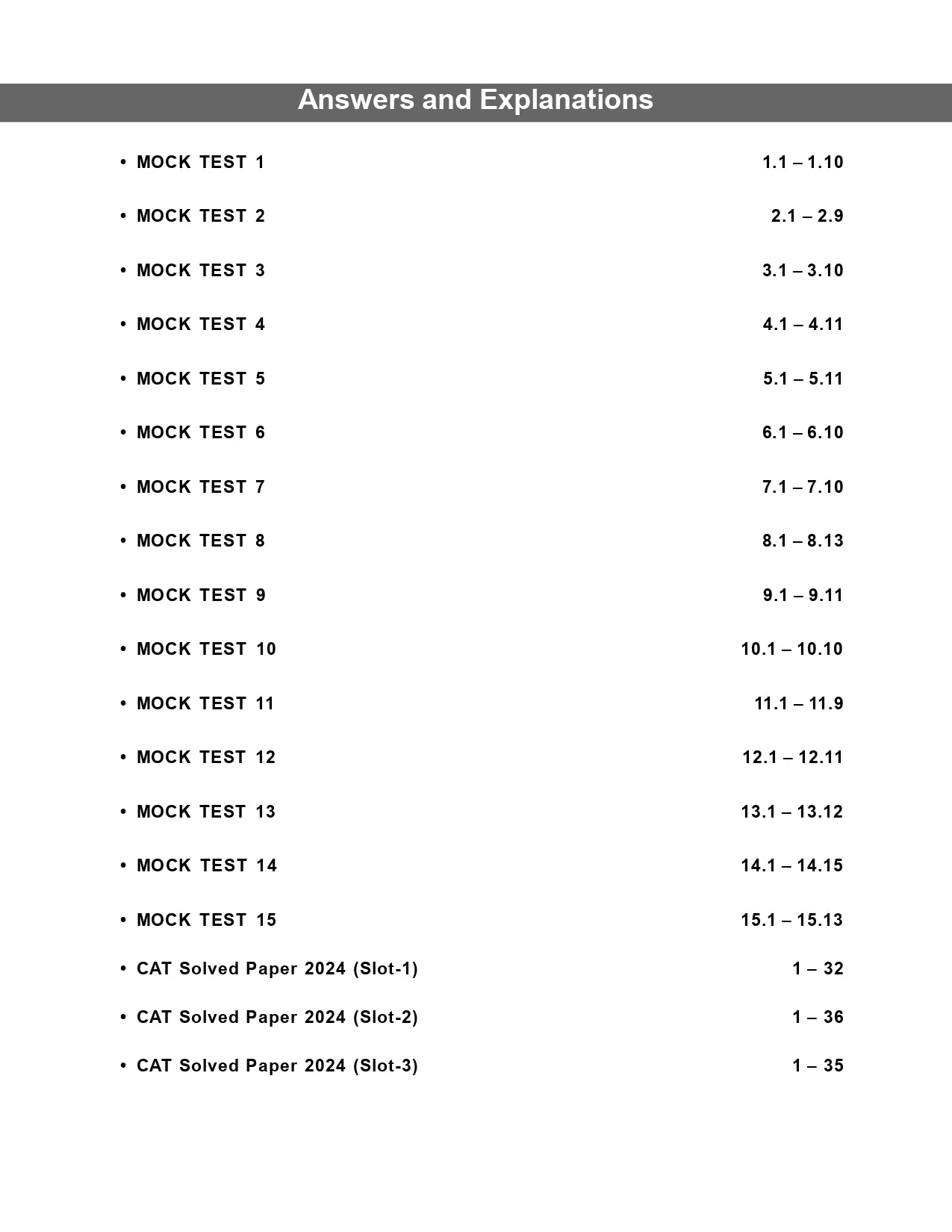 Buy ​CAT 2025 : 15 Mock Tests - Booster Test Series (Questions, Answers & Explanations) | Includes Solved CAT 2024 Papers (3 Slots) - GK Publications