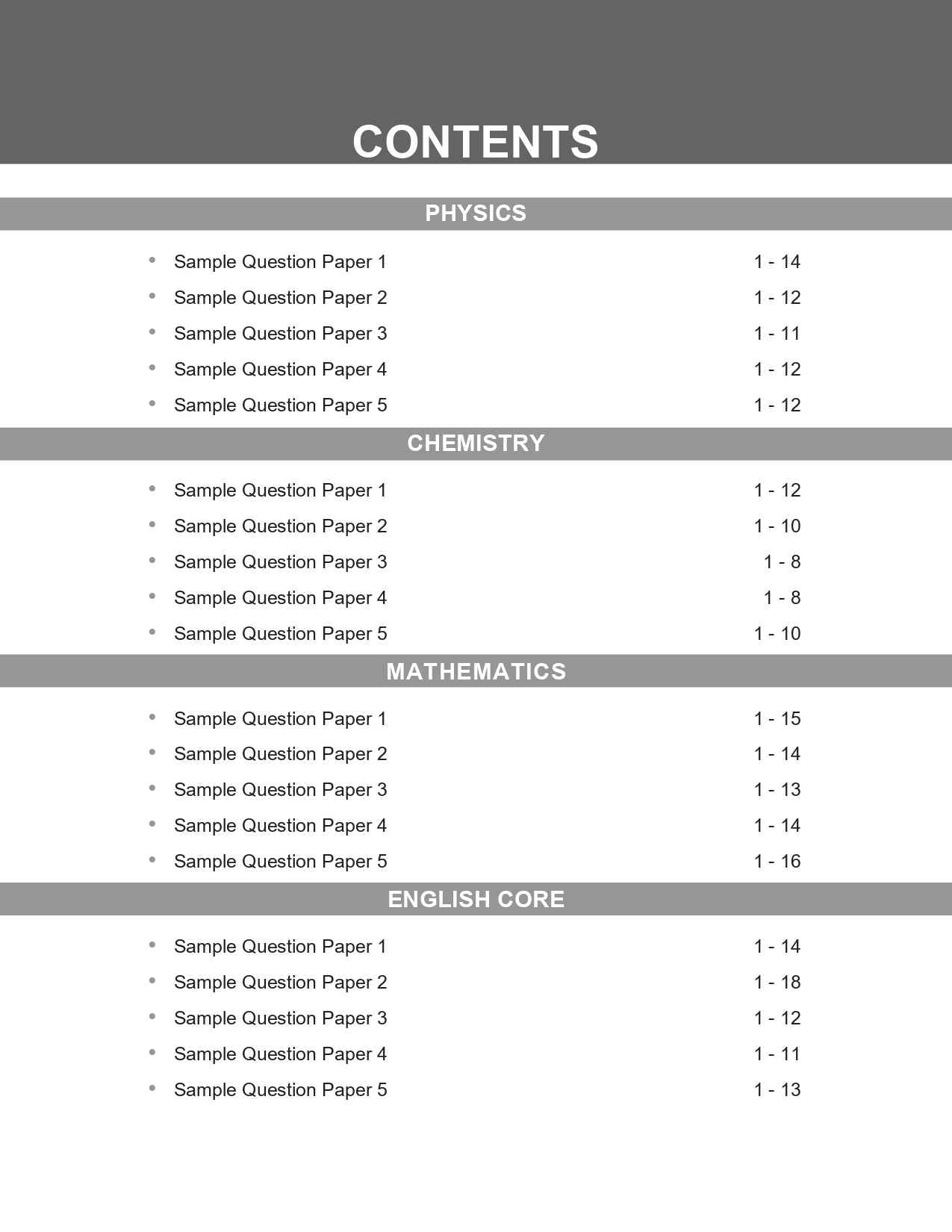 CBSE Class-12 2026: PCME - 20 Sample Papers (Physics, Chemistry, Maths & English Core) | Includes 75+ MCQs Per Subject & Solved Paper of 2025 & 5 Practice Papers Each Subject | CBSE Board Exam Prep