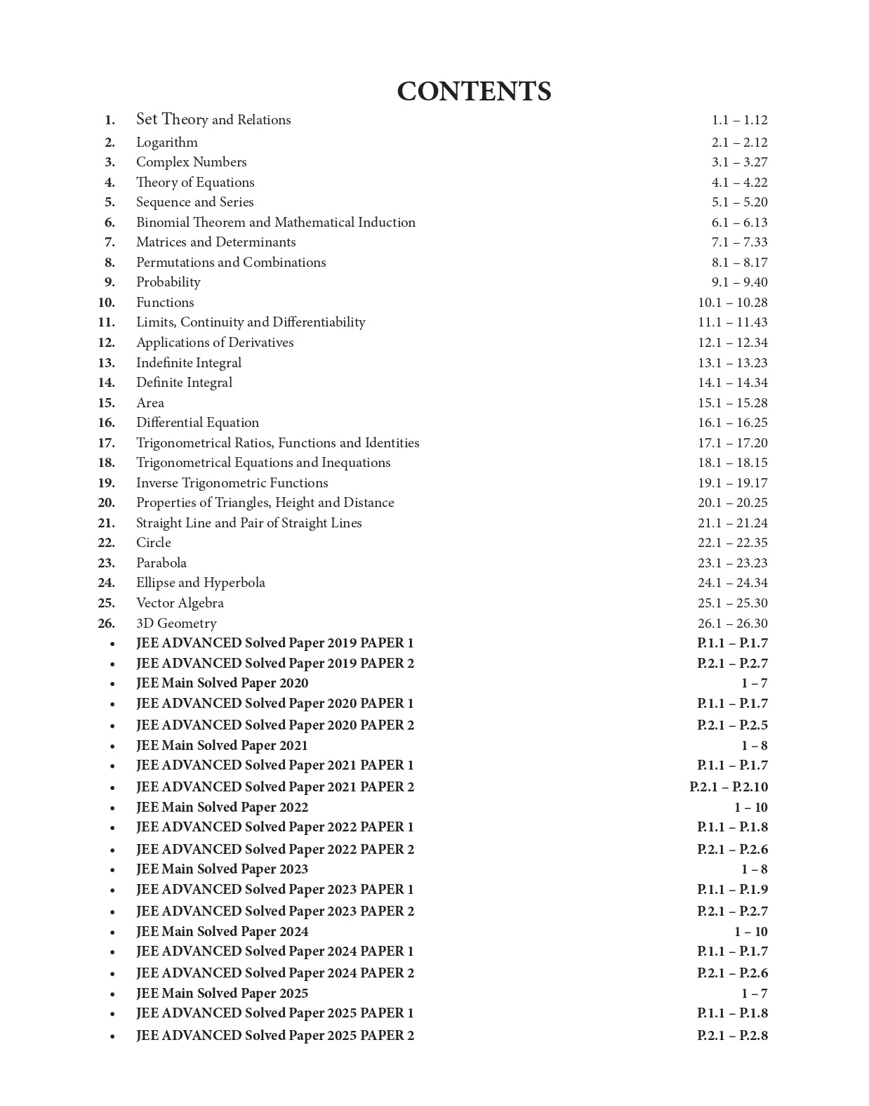 IIT JEE 2026 : Mathematics (Main & Advanced) - 22 Years' Chapter wise & Topic wise Solved Papers 2004-2025