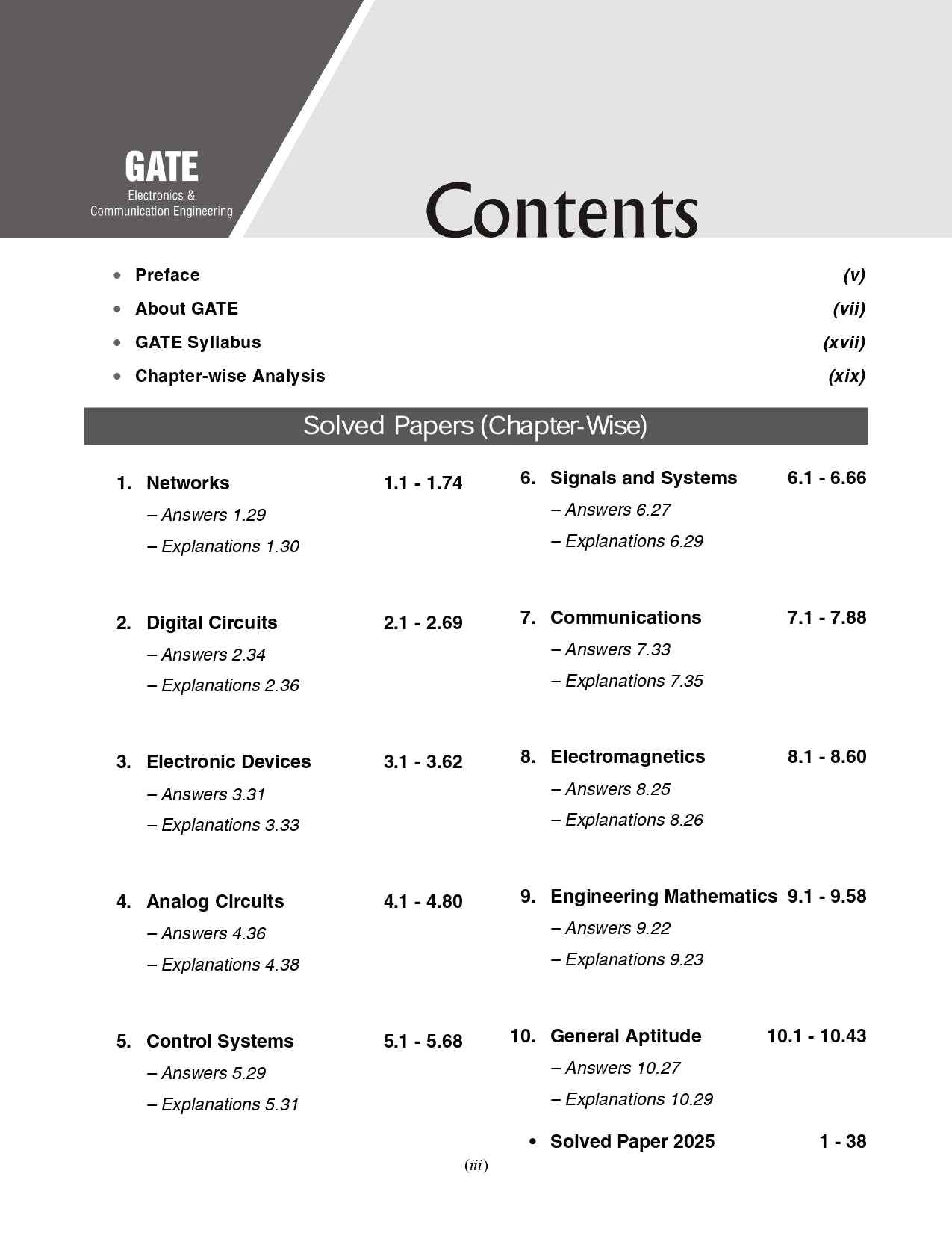 GATE 2026 : Electronics & Communication Engineering 26 Years Chapter-wise Previous Years Solved Papers (2000 to 2025) | Solved Papers with Answer & Explanation
