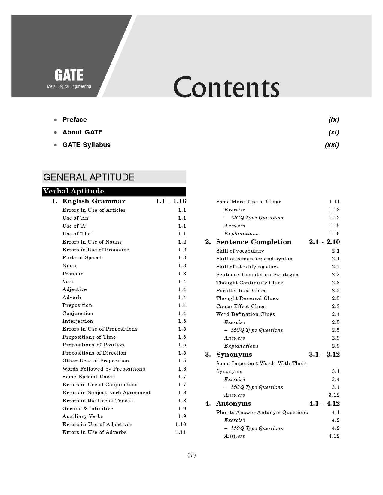 GATE 2026 : Metallurgical Engineering - Guide