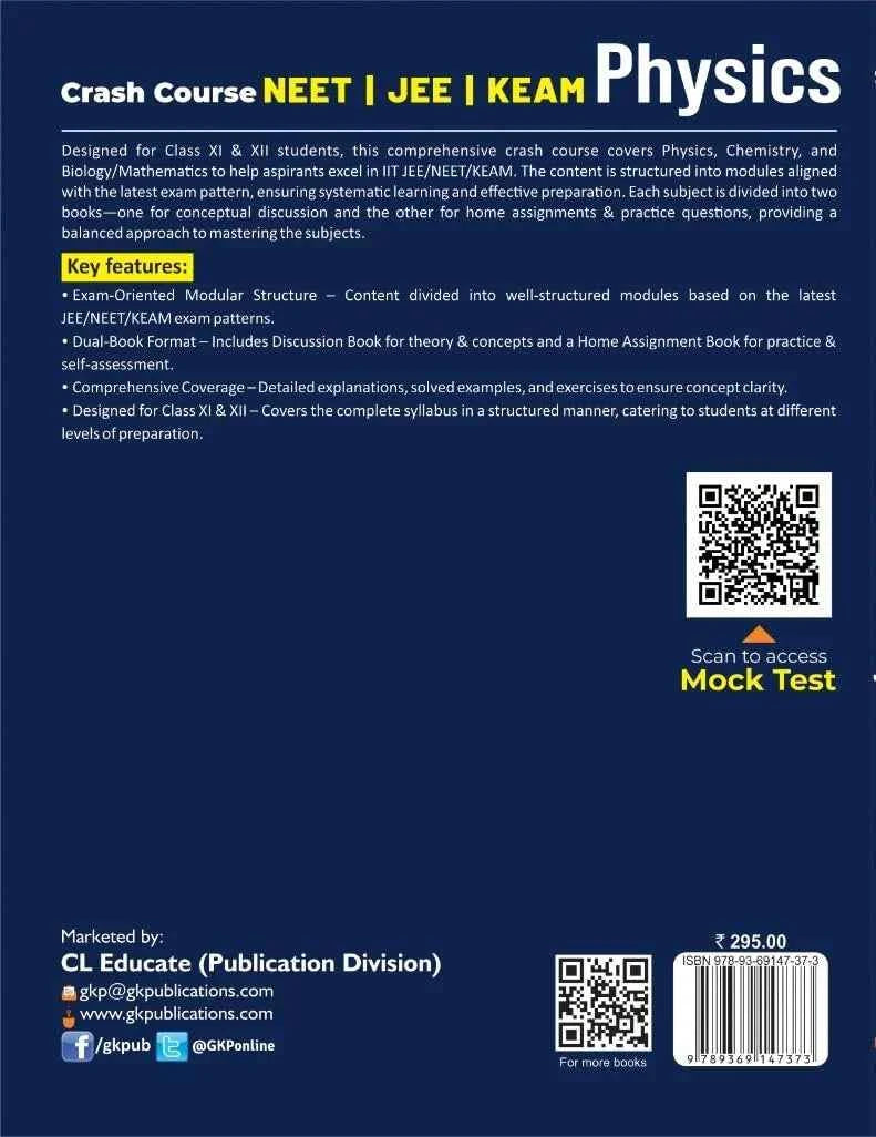 Crash Course : NEET | JEE | KEAM - Physics (Class 11-12) - Home Assignment | Includes Previous Year Solved Papers | Questions & Solutions