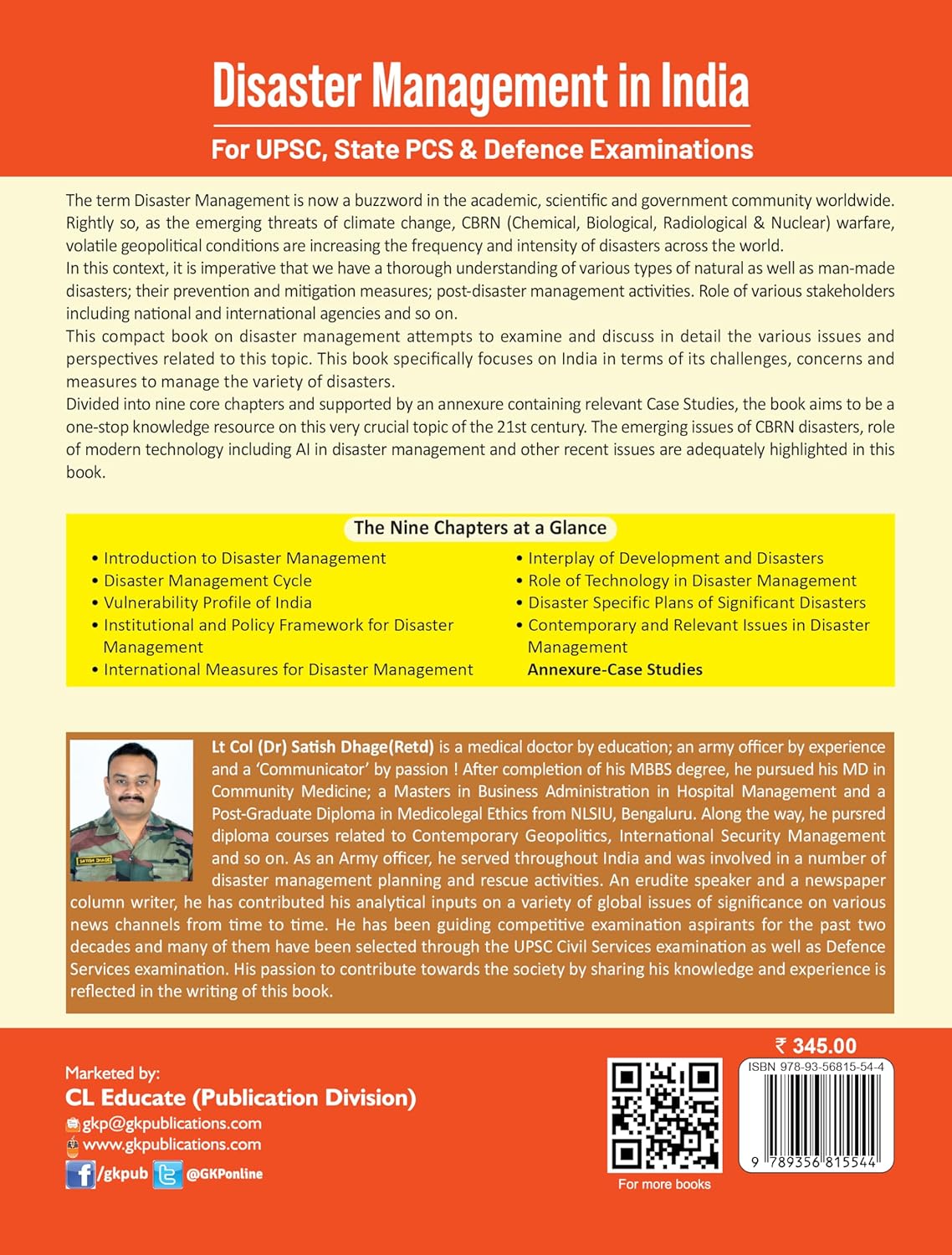 UPSC: Disaster Management in India Study Guide | For UPSC, State PCS & Defence Exam | By Lt. Col. (Dr.) Satish Dhage | Crack UPSC Series