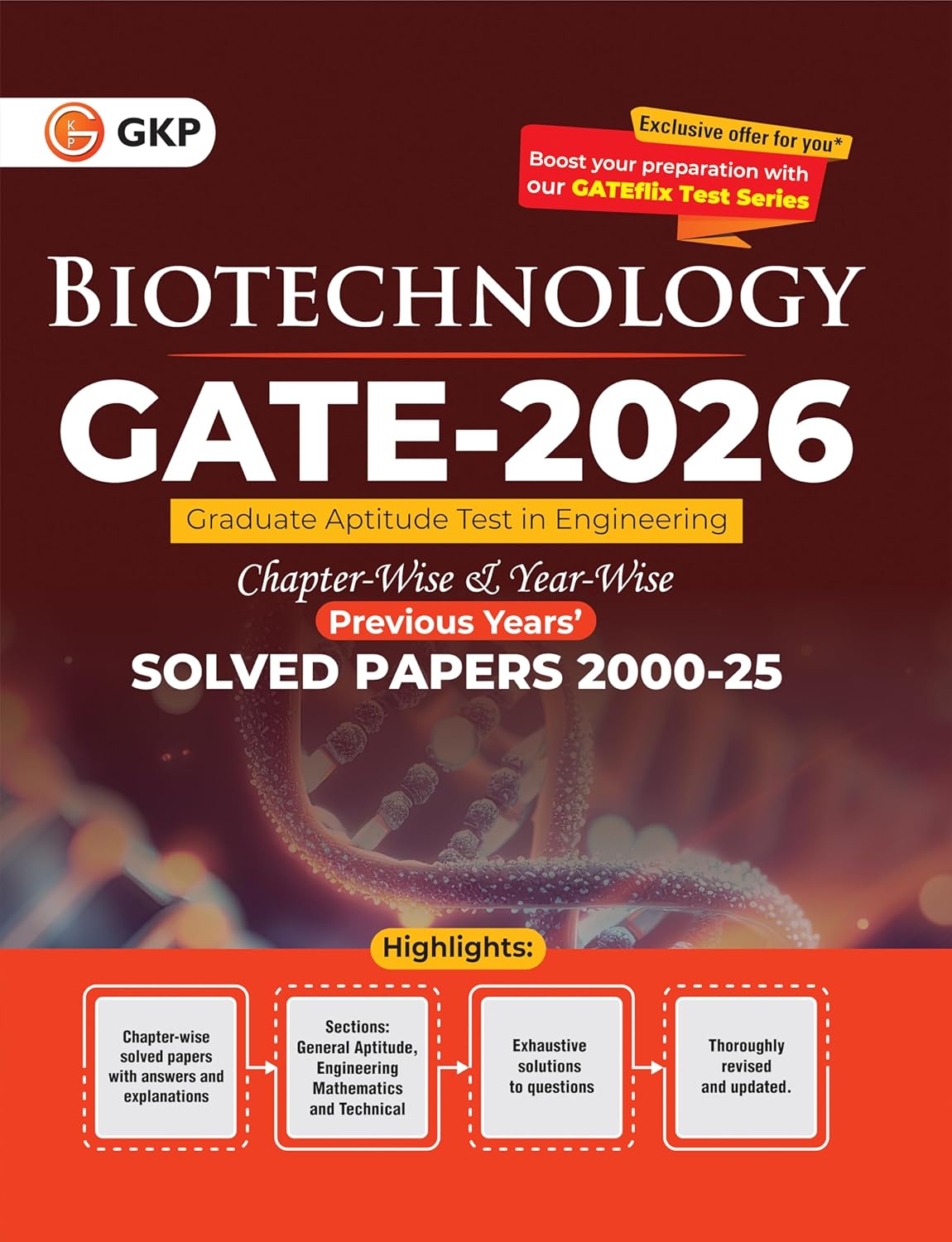 GATE 2026: Biotechnology Preparation Set (Complete Study Guide + Chapter-wise PYQs Solved Papers of 2000-2025) | GATE-BT Prep Guide + Solved Papers | GATE-BT Exam Prep Combo | Set of 2 Books